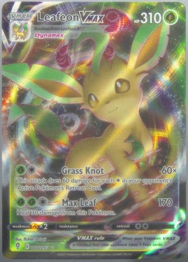 Full Art/Leafeon Vmax Inverted Back (008) 2021 Pokemon Sword & Shield Evolving Skies