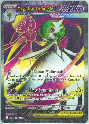 Mega Gardevoir EX Super Rare (155) 2025 Pokemon Indonesian MA1 I-Mega Evolution