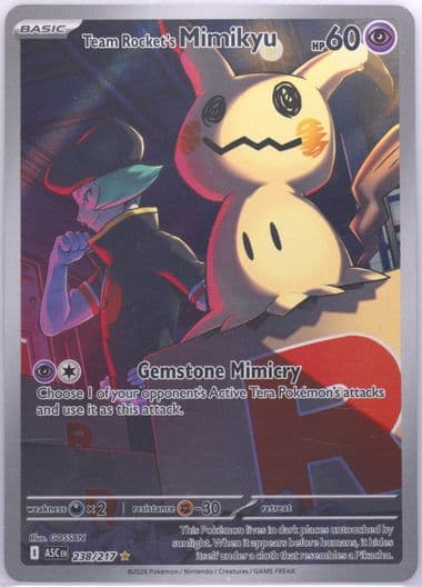 Team Rocket's Mimikyu Illustration Rare (238) 2026 Pokemon Asc EN-Ascended Heroes
