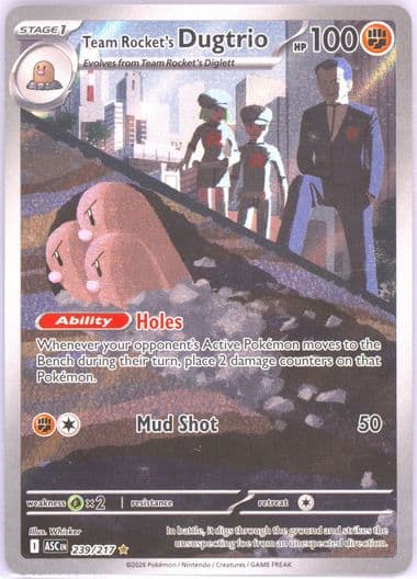 Team Rocket's Dugtrio Illustration Rare (239) 2026 Pokemon Asc EN-Ascended Heroes