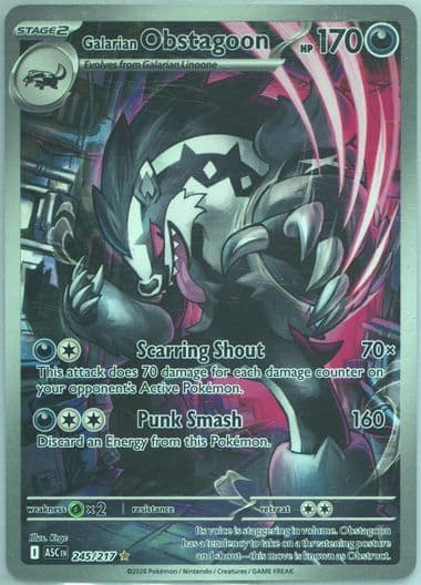 Galarian Obstagoon Illustration Rare (245) 2026 Pokemon Asc EN-Ascended Heroes