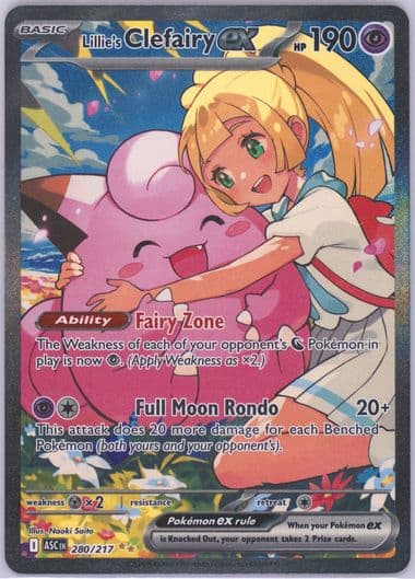 Lillie's Clefairy EX Special Illustration Rare (280) 2026 Pokemon Asc EN-Ascended Heroes