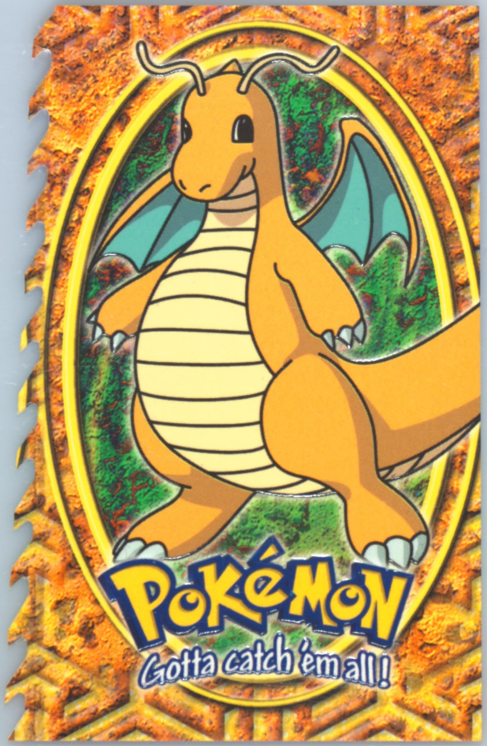 Dragonite (12) 1999 Topps Pokemon the Movie Die-Cut