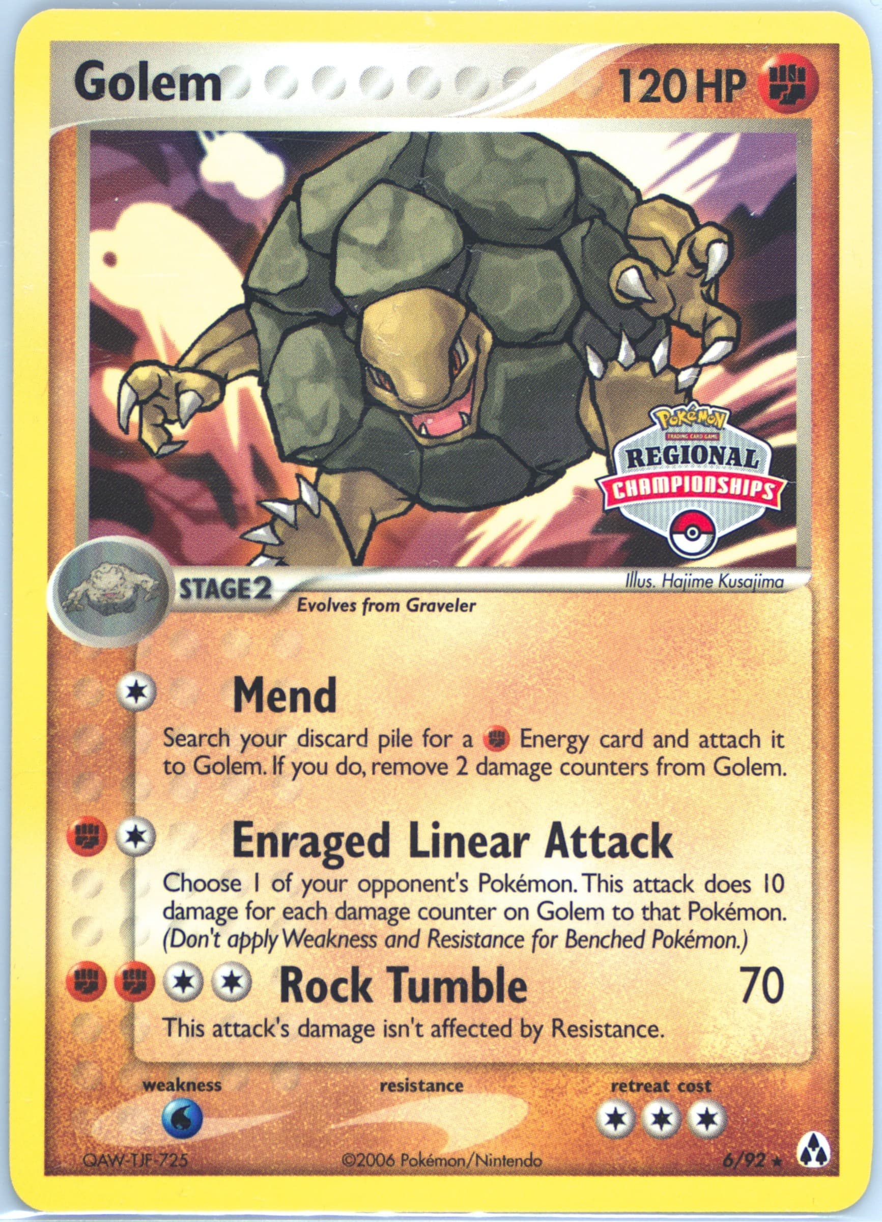 Golem Regional Championships (6) 2006 Pokemon EX Legend Maker