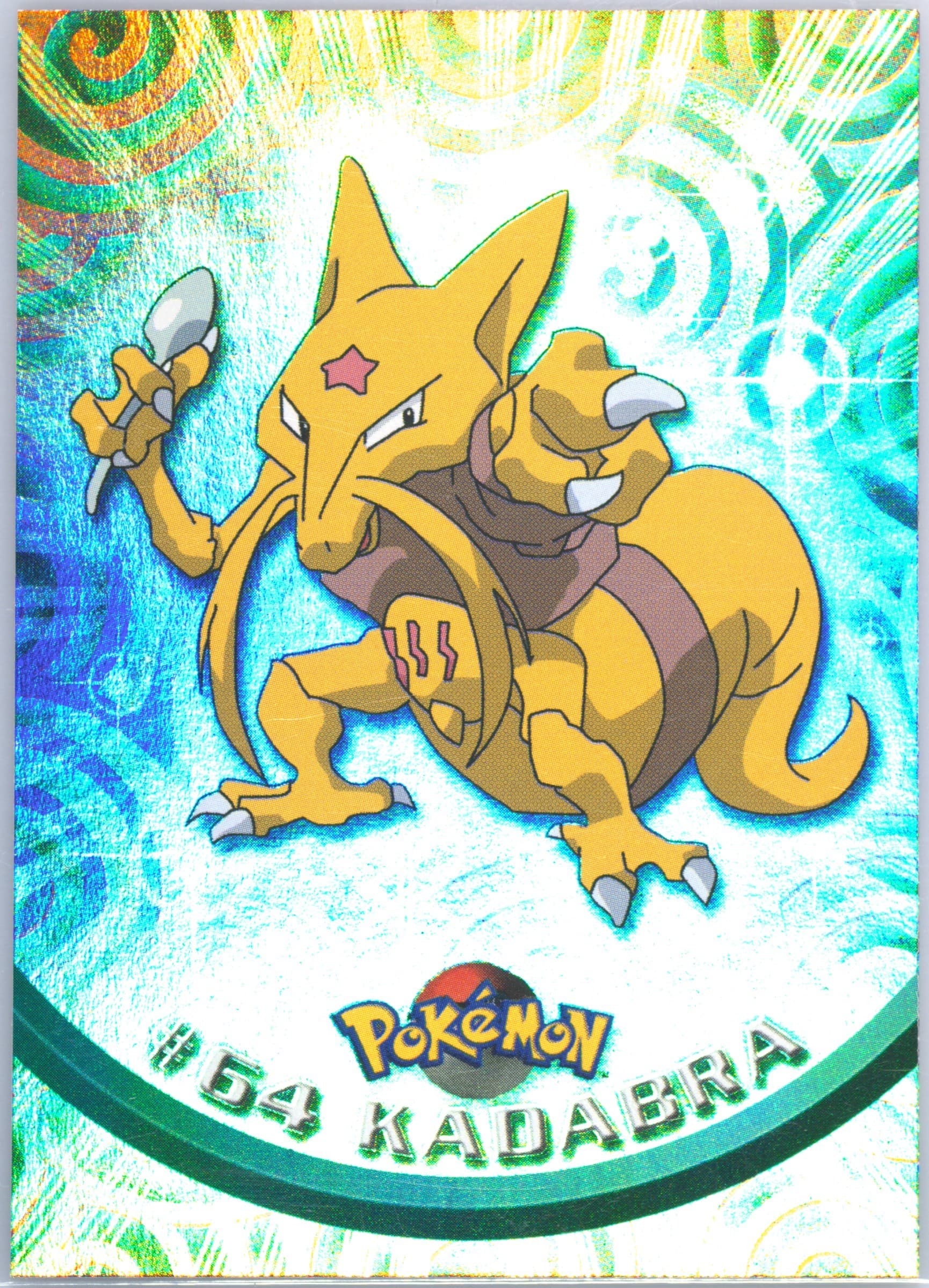 Kadabra Rainbow Foil (64) 1999 Topps Pokemon TV