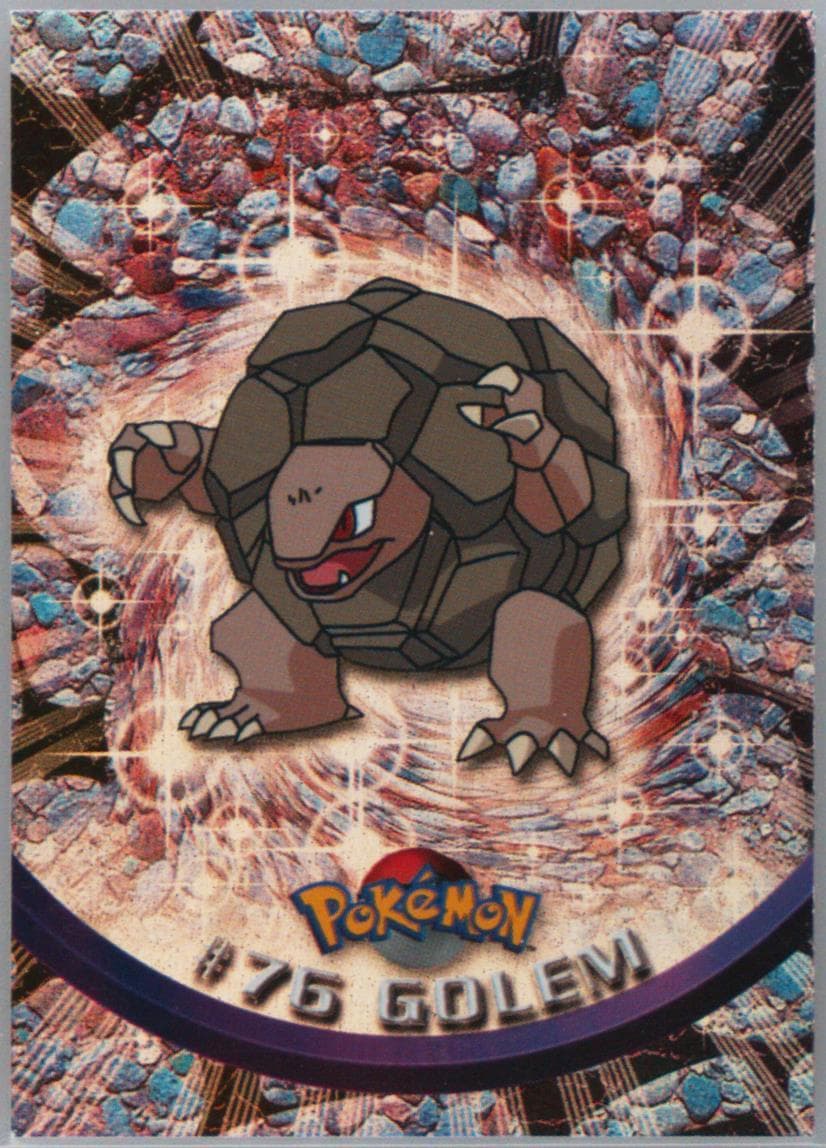 Golem Rainbow Foil (76) 1999 Topps Pokemon TV