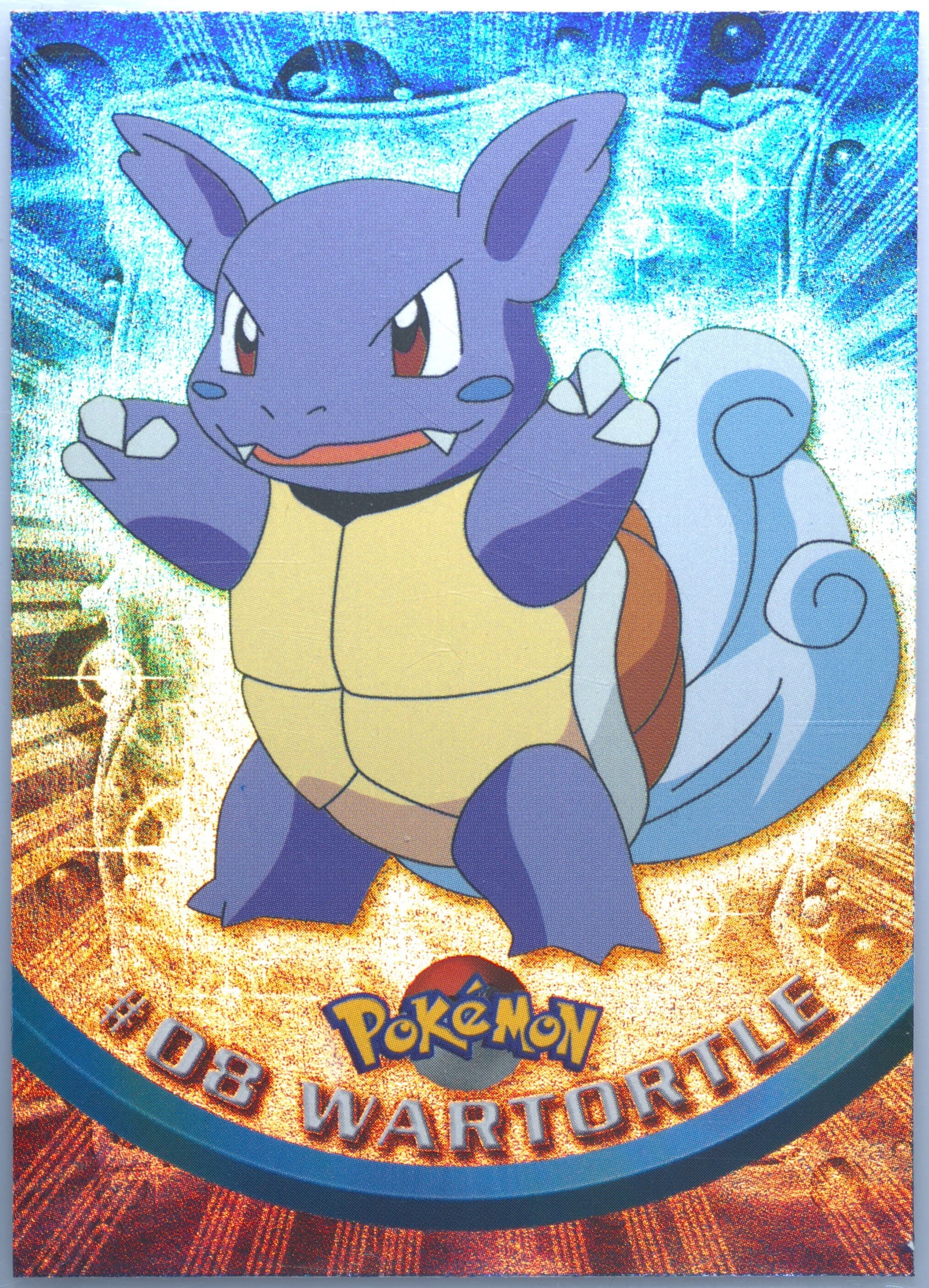 Wartortle Rainbow Foil (8) 1999 Topps Pokemon TV