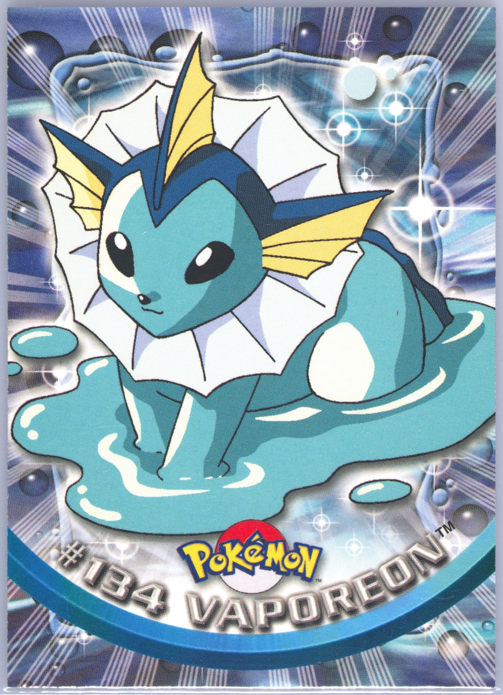 Vaporeon (134) 2000 Topps Pokemon TV Animation Series 3