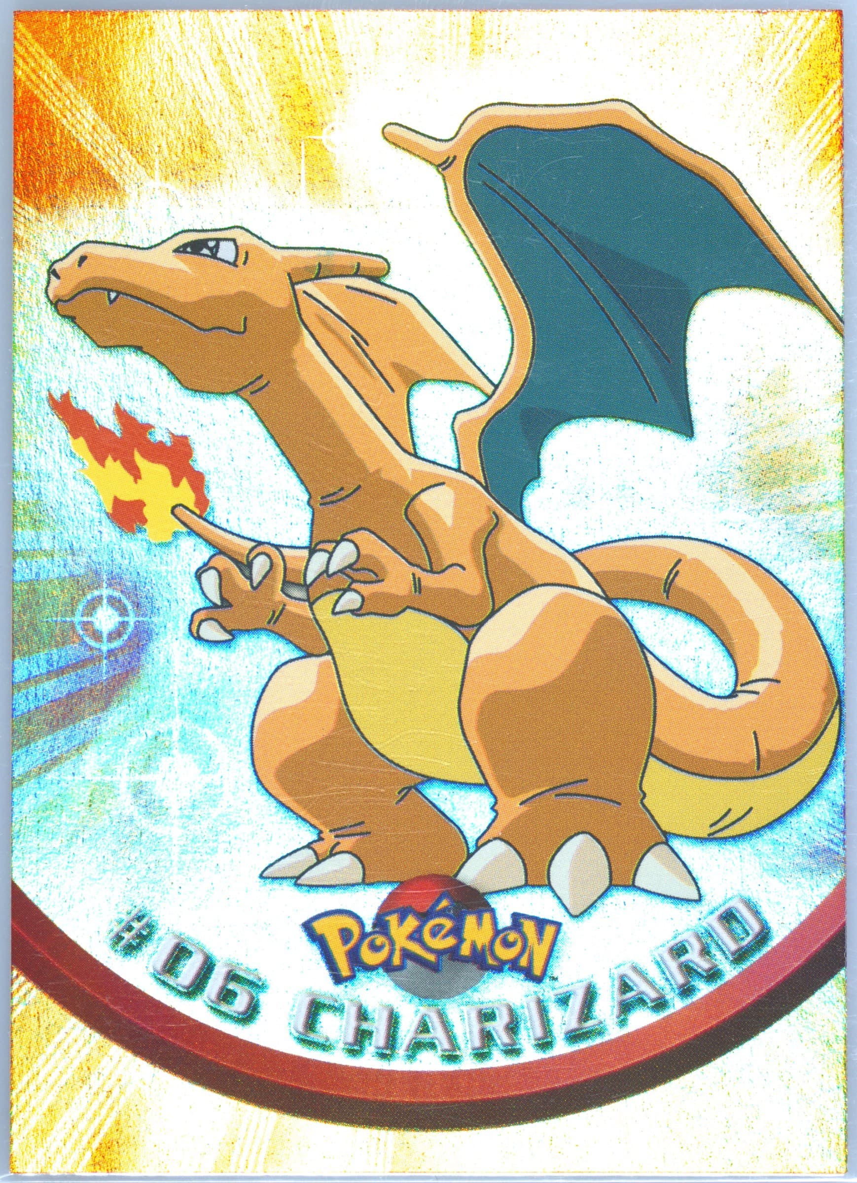 Charizard Rainbow Foil (6) 1999 Topps Pokemon TV