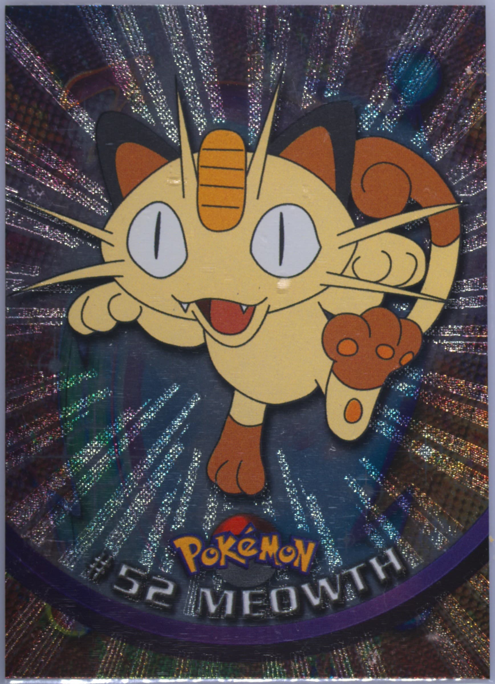 Meowth Foil (52) 1999 Topps Pokemon TV