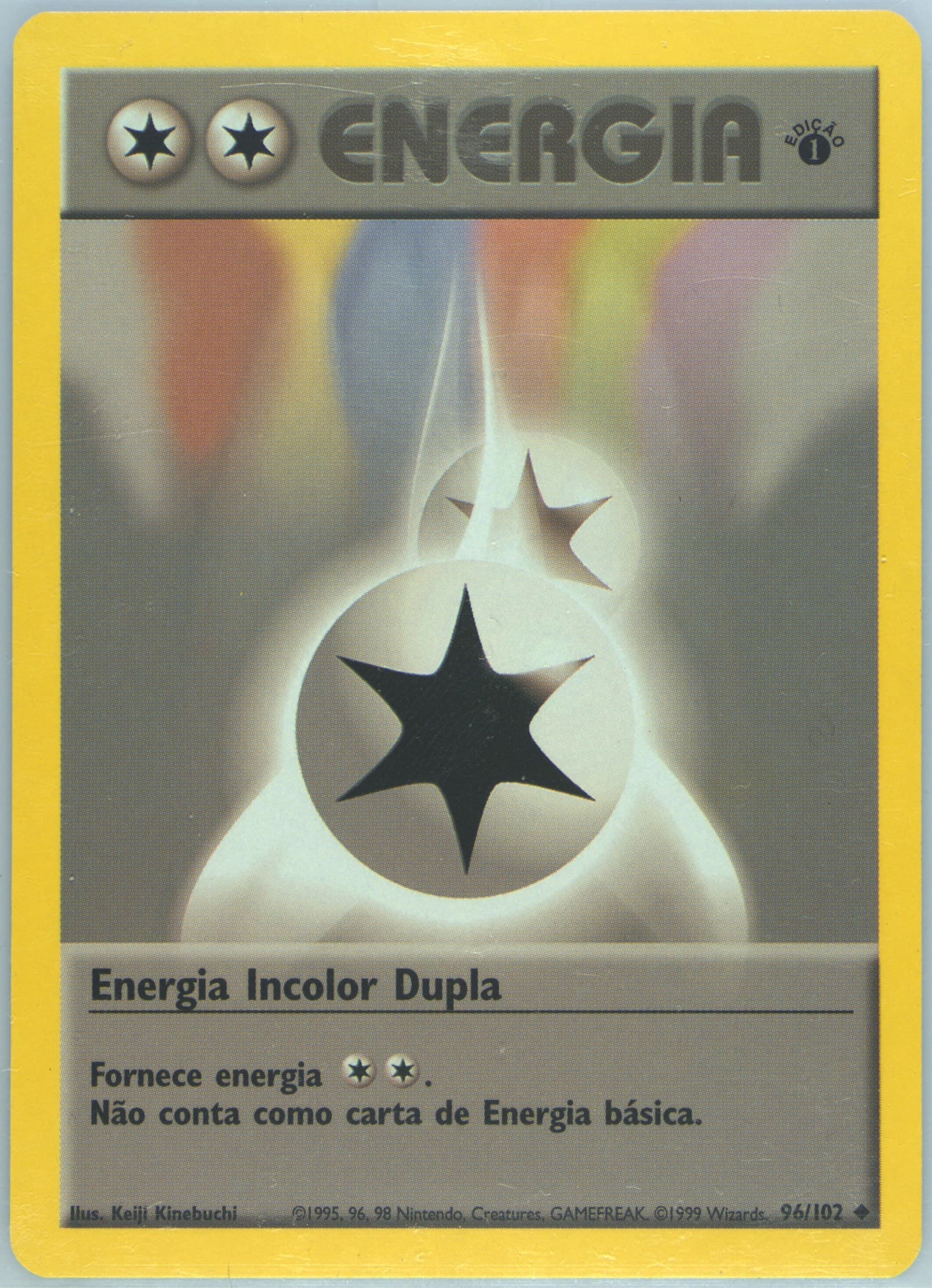 Energia Incolor Dupla 1st Edition (96) 1999 Pokemon Portuguese