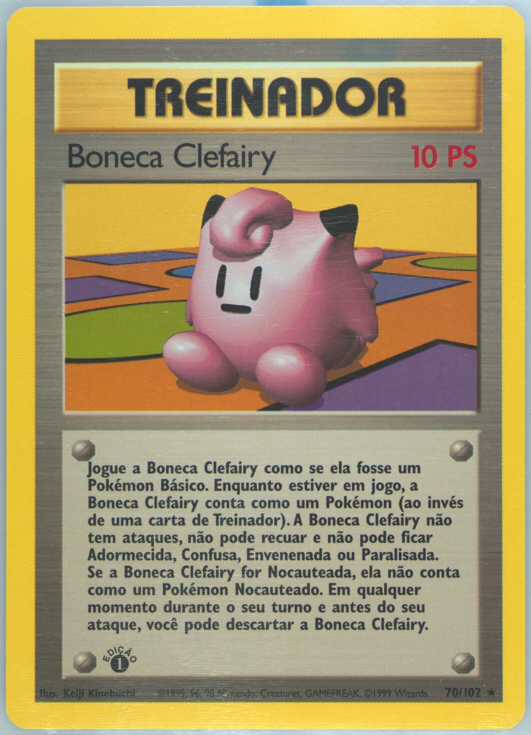 Boneca Clefairy 1st Edition (70) 1999 Pokemon Portuguese