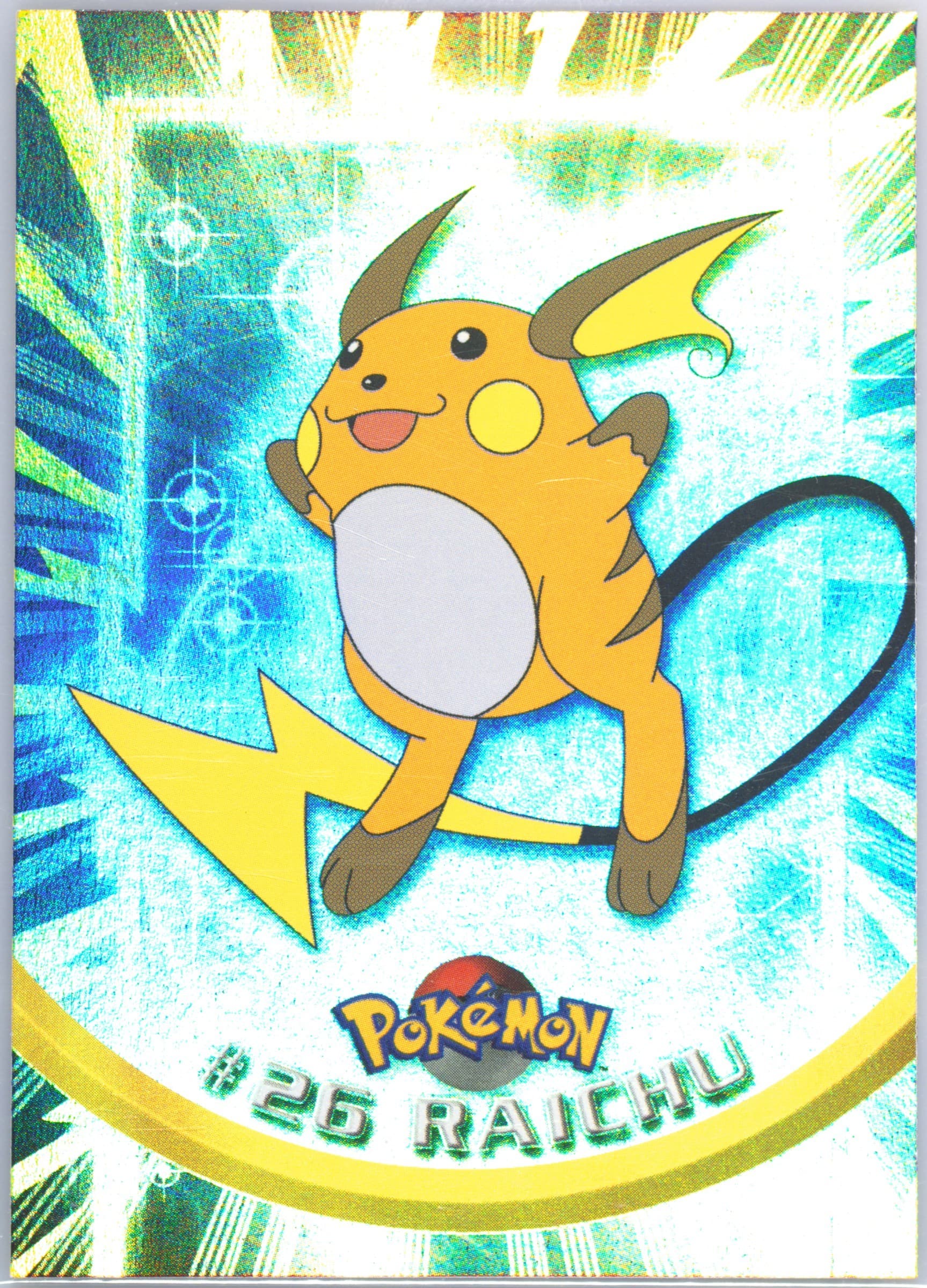Raichu Rainbow Foil (26) 1999 Topps Pokemon TV