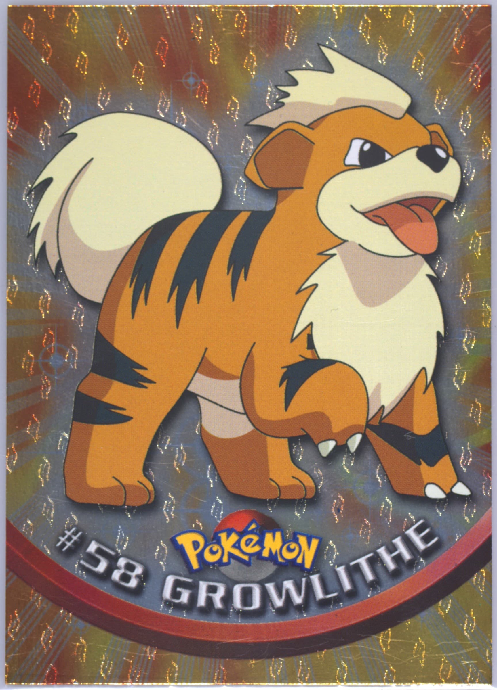 Growlithe Foil (58) 1999 Topps Pokemon TV