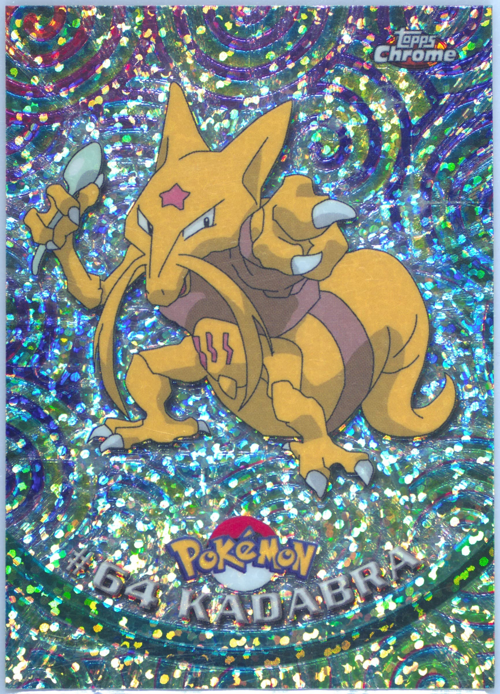 Kadabra Sparkle (64) 2000 Topps Chrome Pokemon T.V.