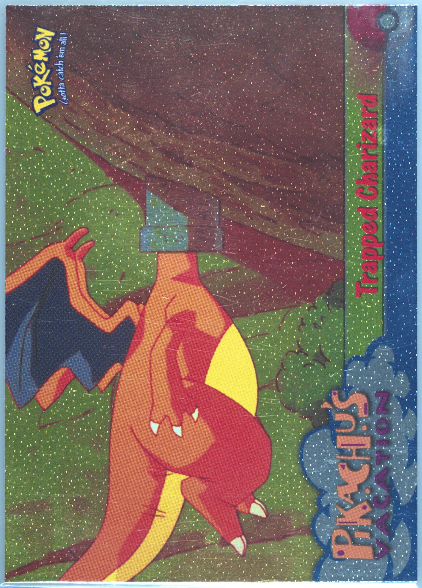 Movie Edition Trapped Charizard-Foil (51) 1999 Topps Pokemon the Movie Edt