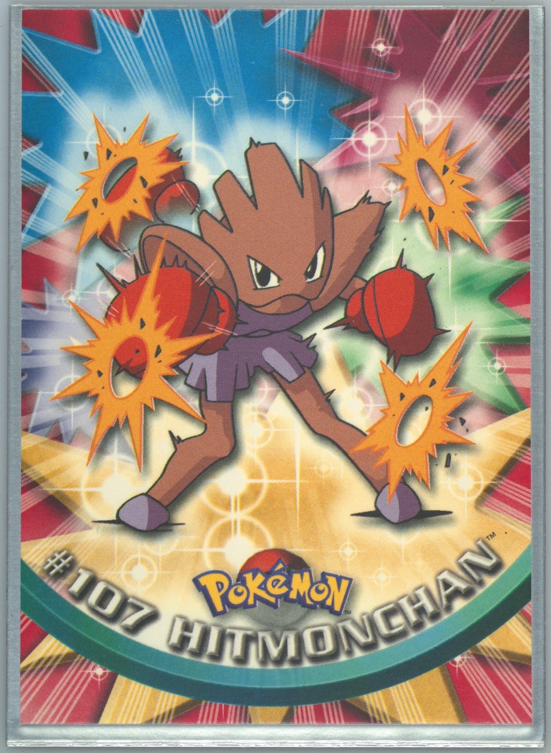 Hitmonchan (107) 2000 Topps Pokemon TV Animation Series 2