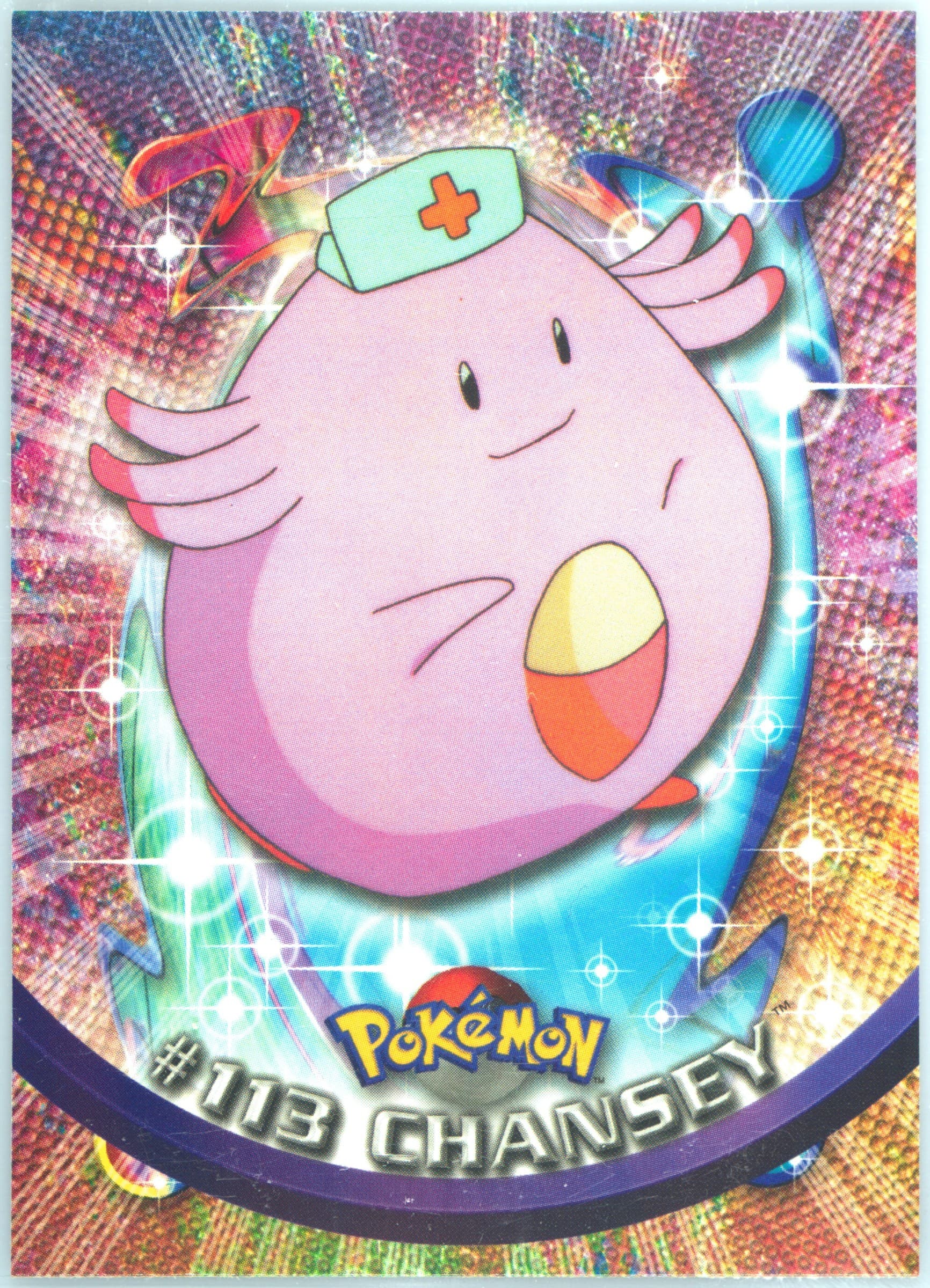 Chansey (113) 2000 Topps Pokemon TV Animation Series 2