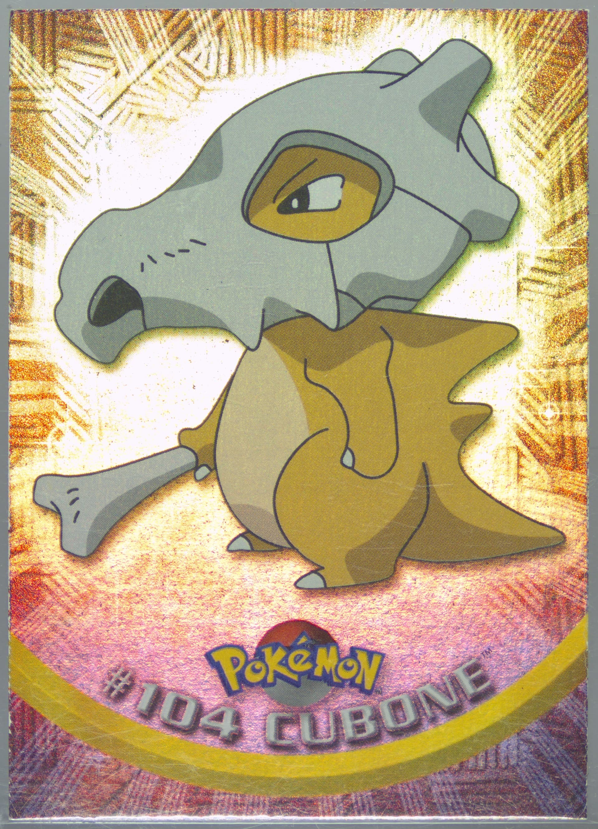 Cubone Rainbow Foil (104) 2000 Topps Pokemon TV Animation Series 2