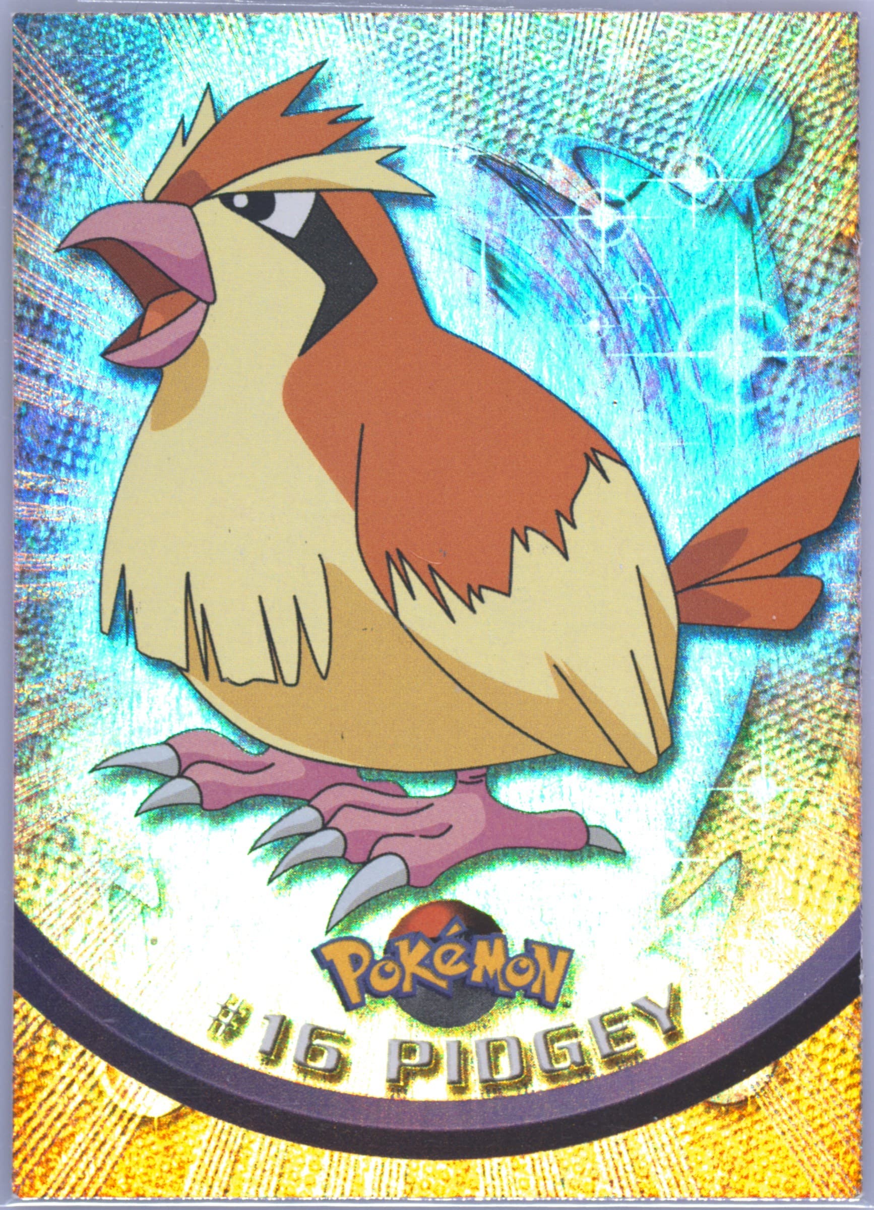 Pidgey Rainbow Foil (16) 1999 Topps Pokemon TV