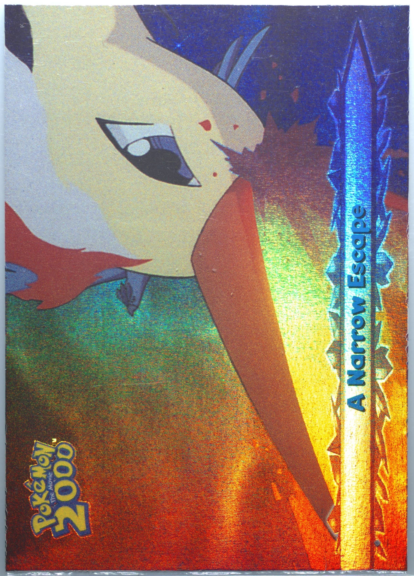 A Narrow Escape Rainbow Foil (53) 2000 Topps Pokemon the Movie 2000