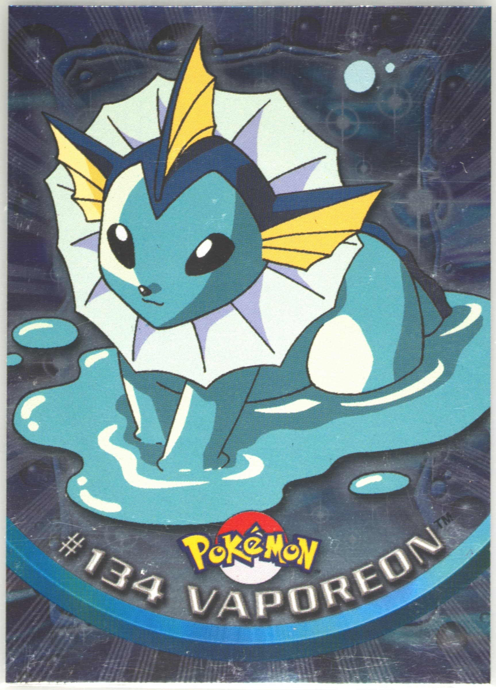 Vaporeon Foil (134) 2000 Topps Pokemon TV Animation Series 3