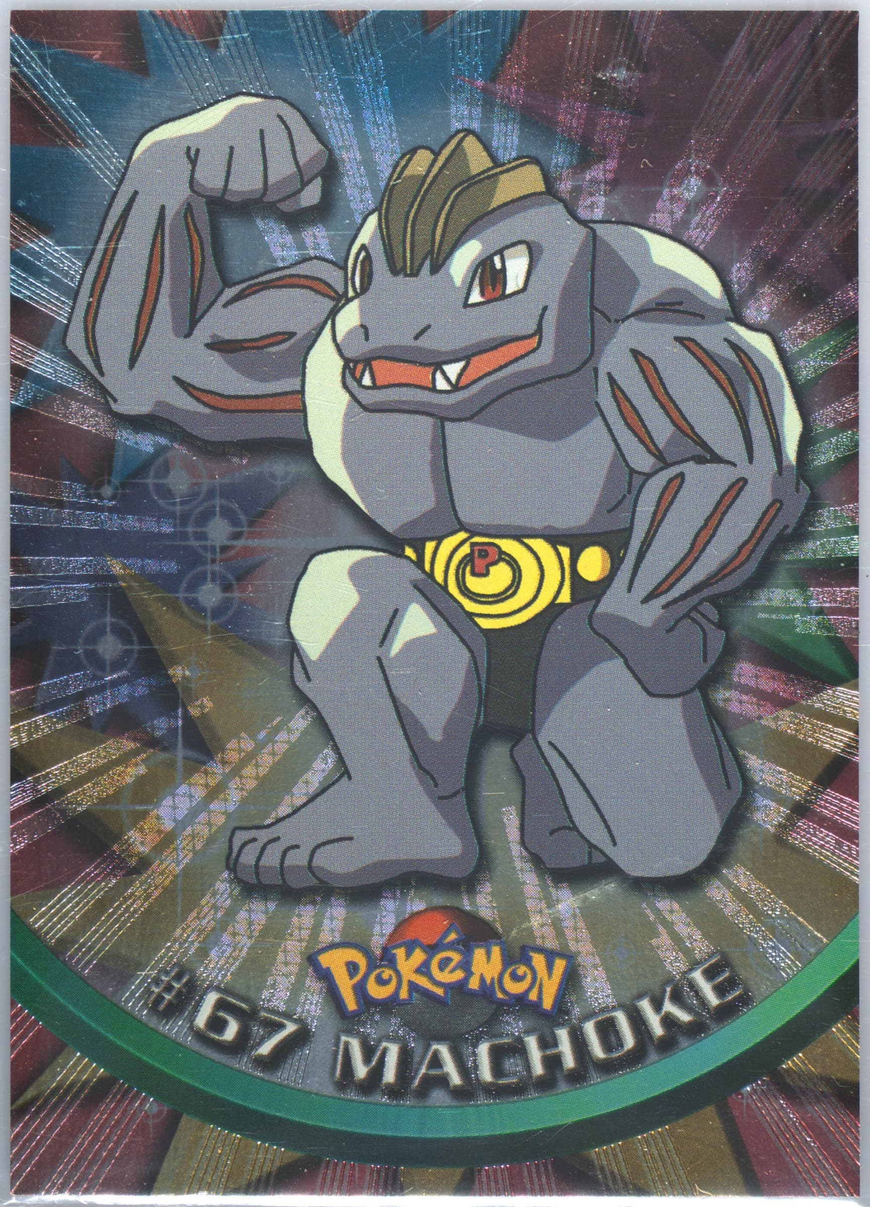 Machoke Foil (67) 1999 Topps Pokemon TV