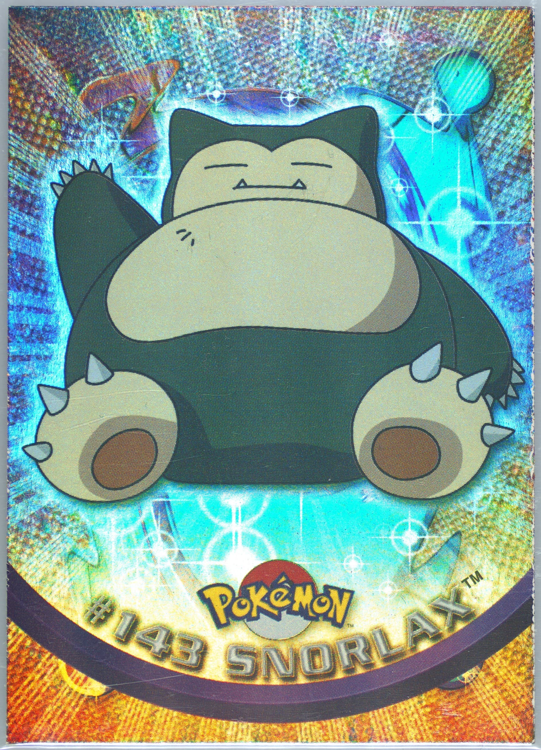 Snorlax Rainbow Foil (143) 2000 Topps Pokemon TV Animation Series 3