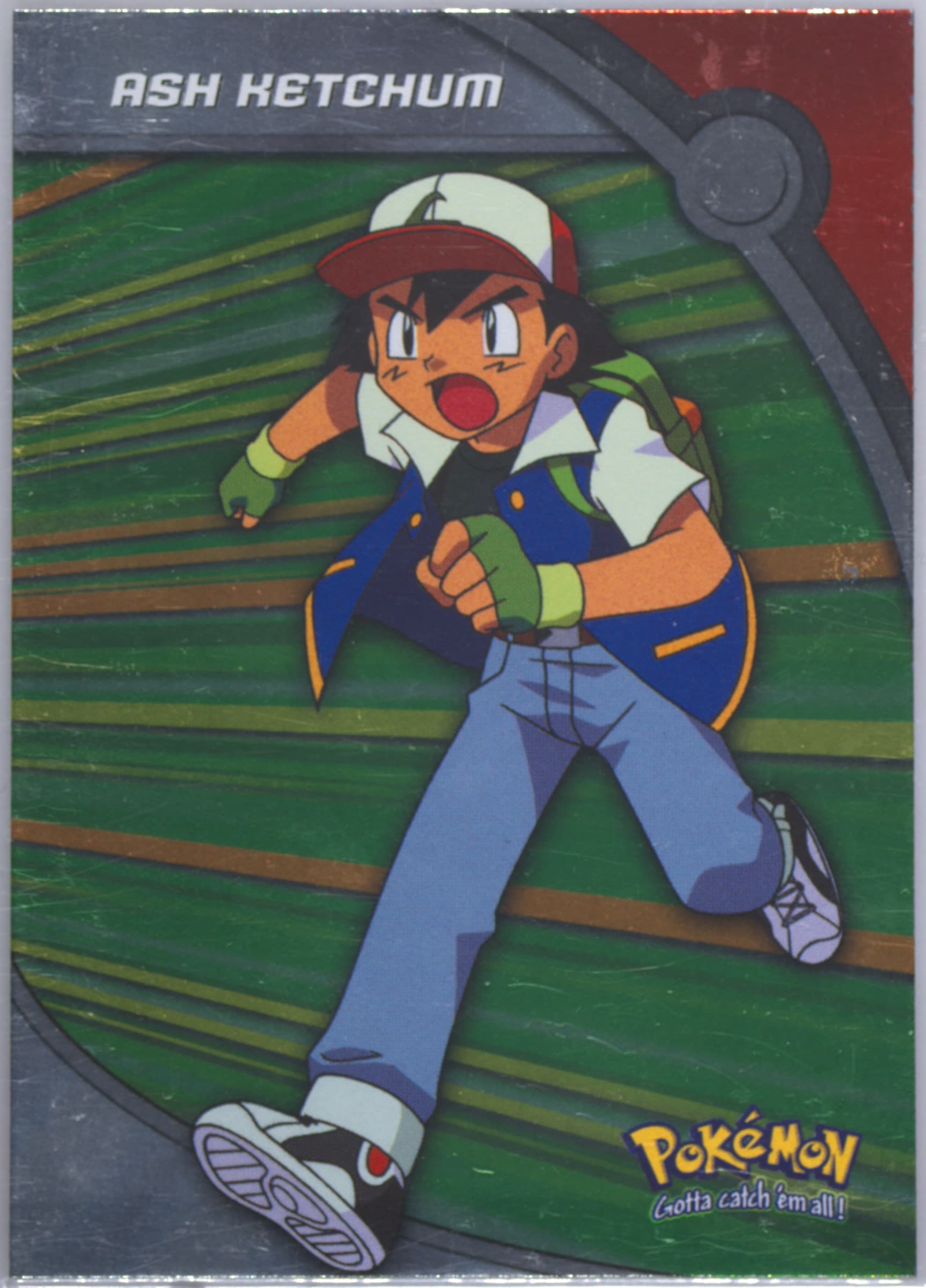 Ash Ketchum Foil (HV1) 2000 Topps Pokemon TV Animation Series 2 Heroes & Villains