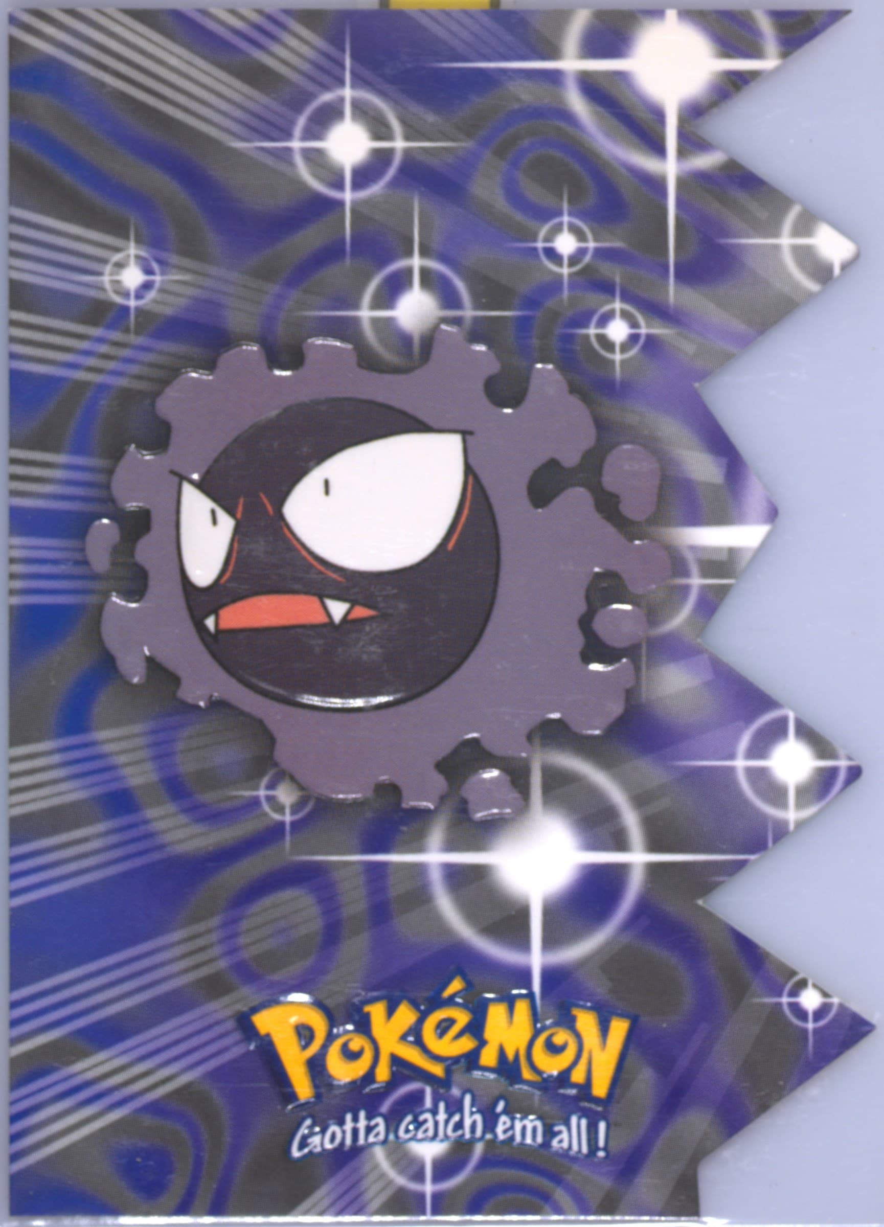 Gastly (EV04) 2000 Topps Pokemon TV Animation Series 3 Die-Cut Embossed