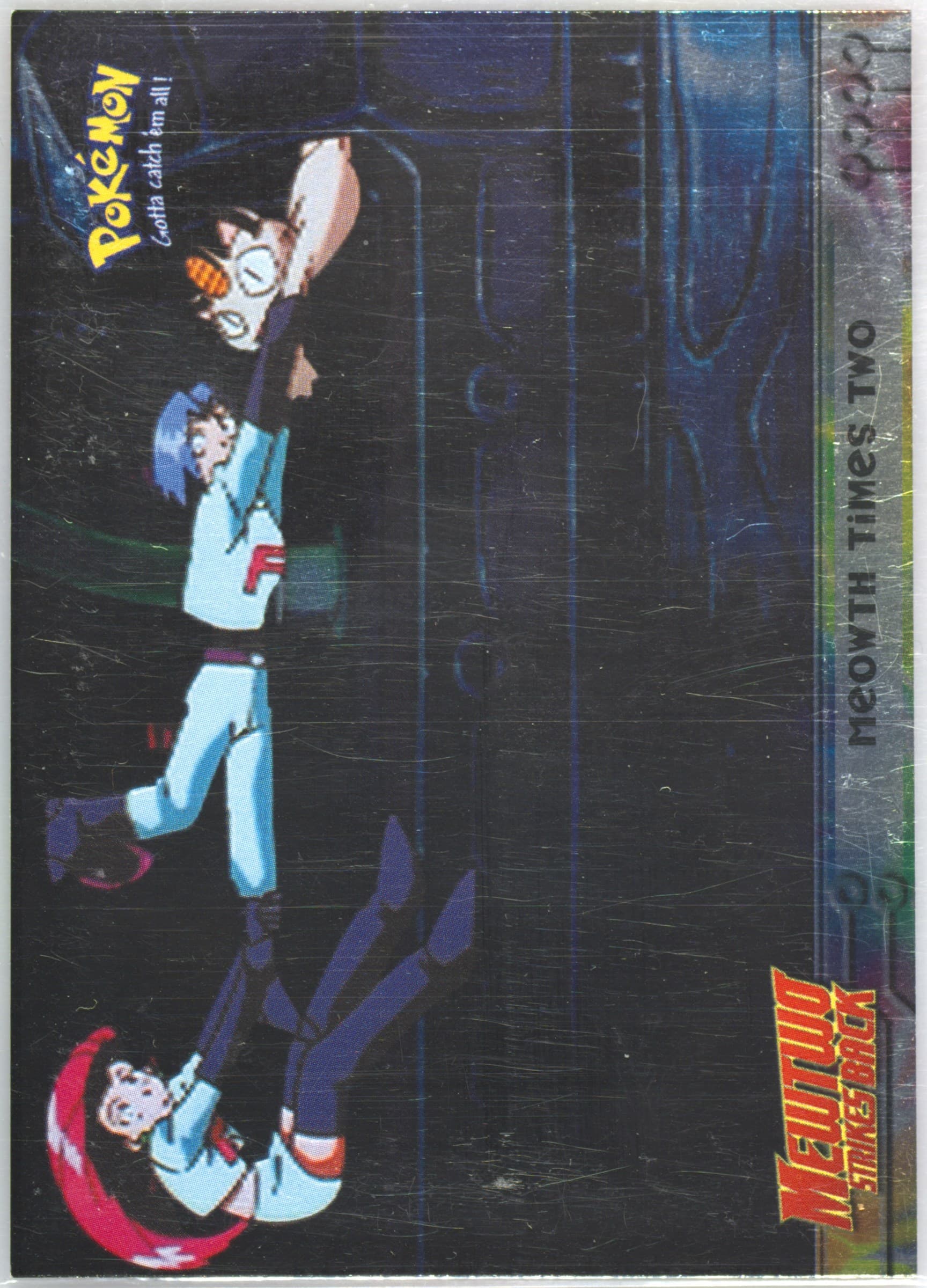 Movie Edition Meowth Times Two-Foil (23) 1999 Topps Pokemon the Movie Edt