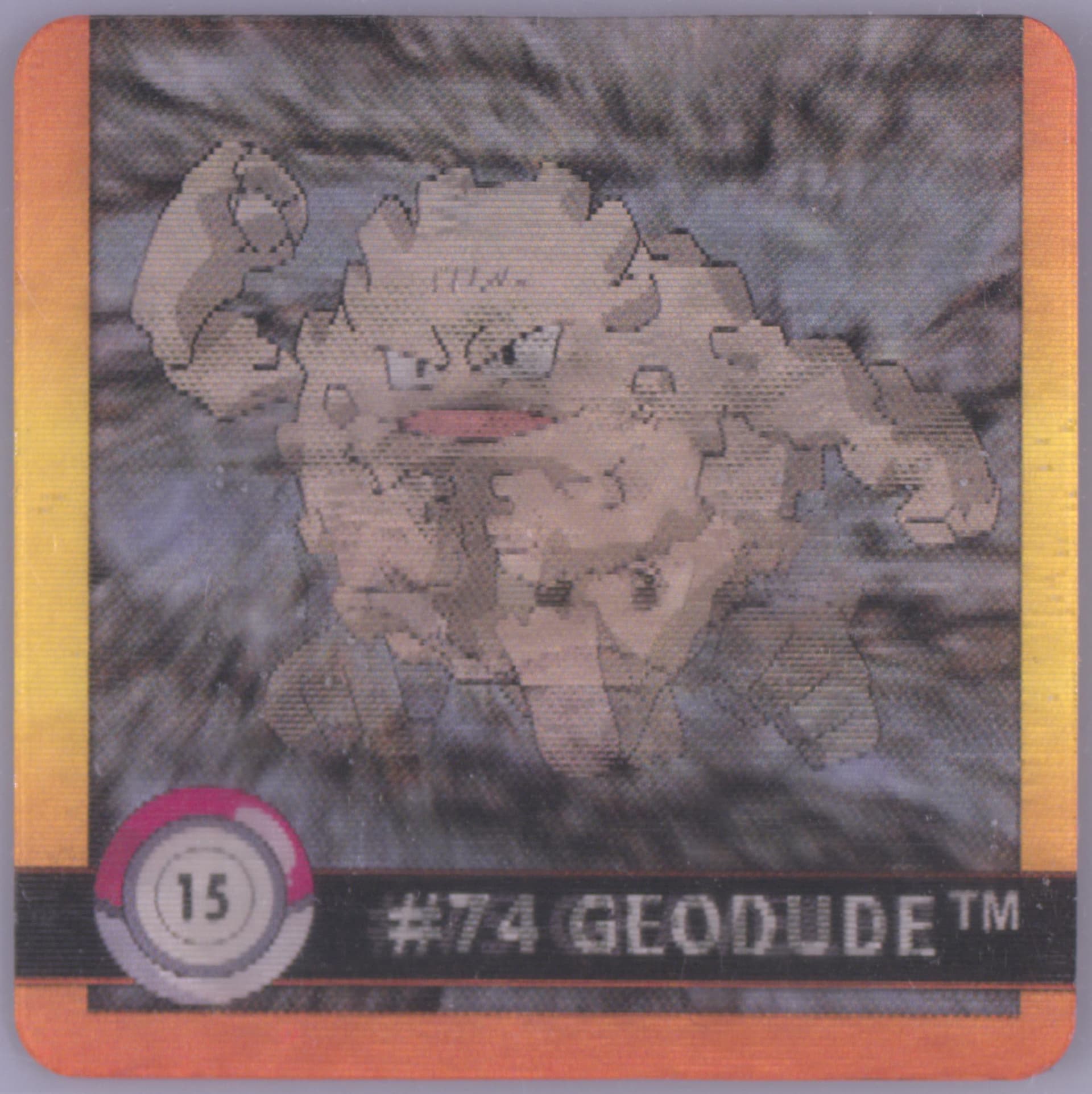 Geodude/Graveler (15) 1999 Pokemon Action Flipz Premier Edition
