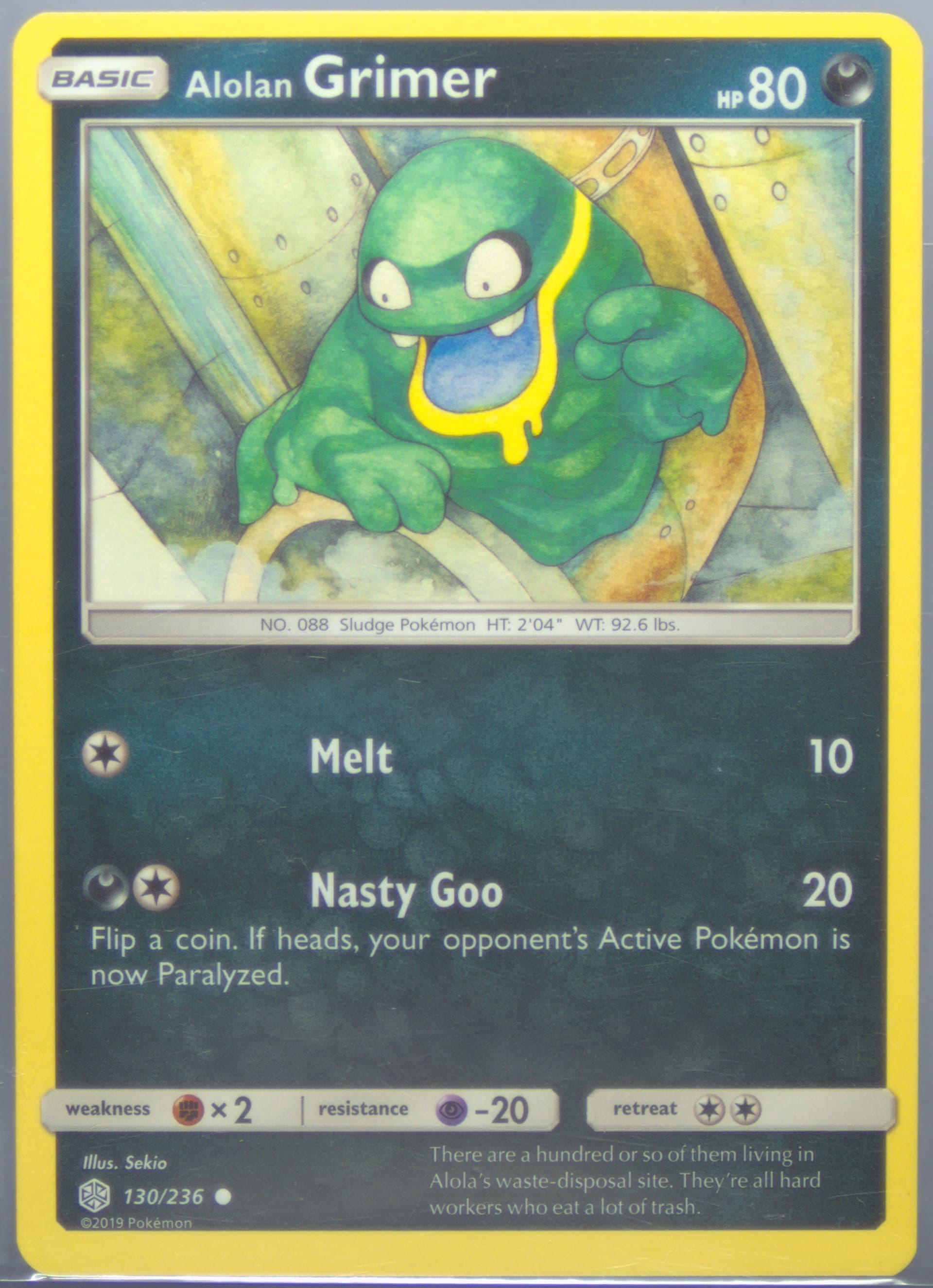 Alolan Grimer (130) 2019 Pokemon Sun & Moon Cosmic Eclipse