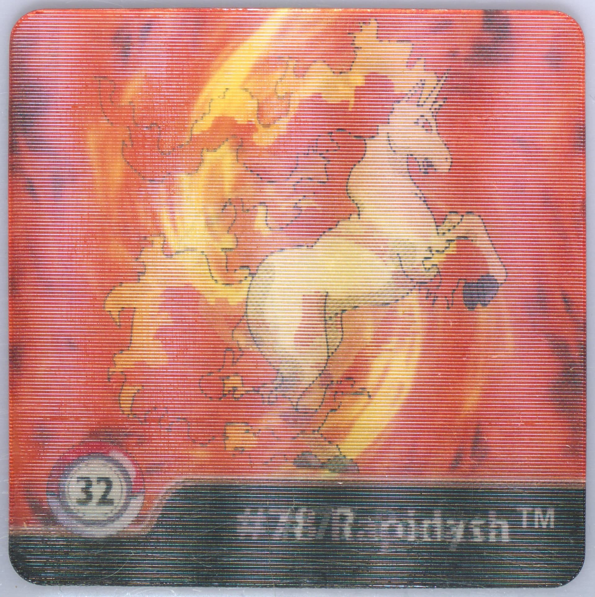 Ponyta/Rapidash (32) 1999 Pokemon Action Flipz Series One
