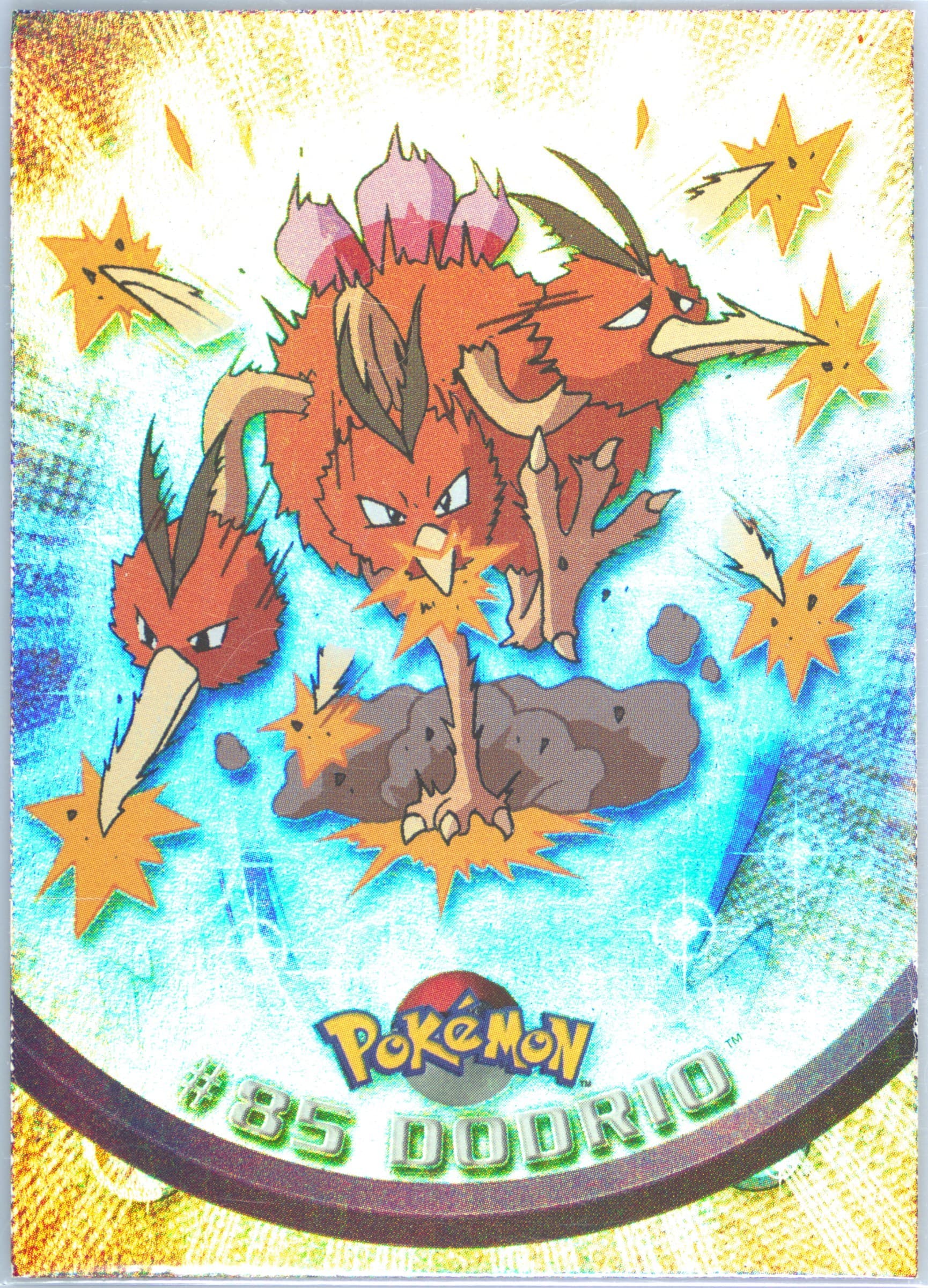 Dodrio Rainbow Foil (85) 2000 Topps Pokemon TV Animation Series 2