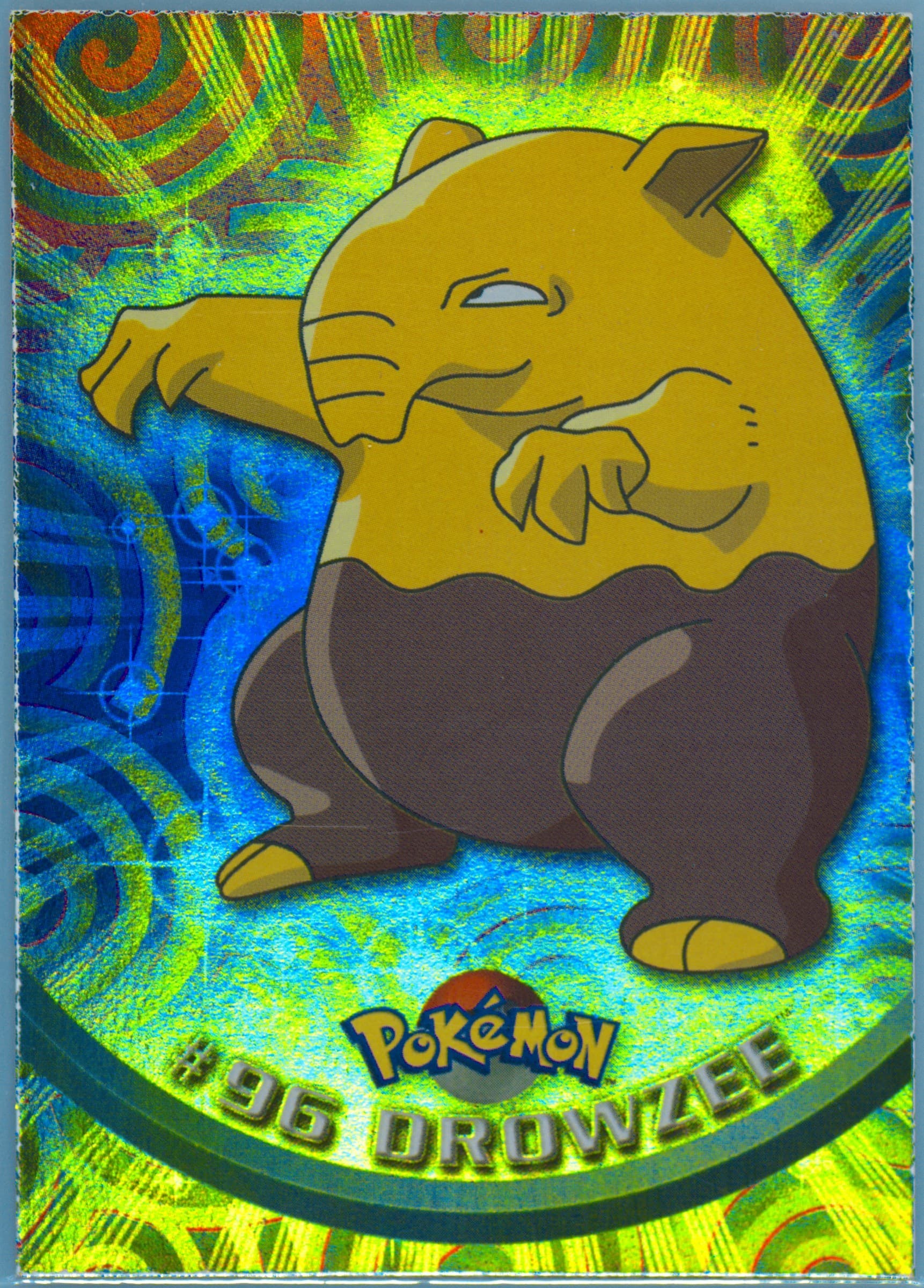 Drowzee Rainbow Foil (96) 2000 Topps Pokemon TV Animation Series 2