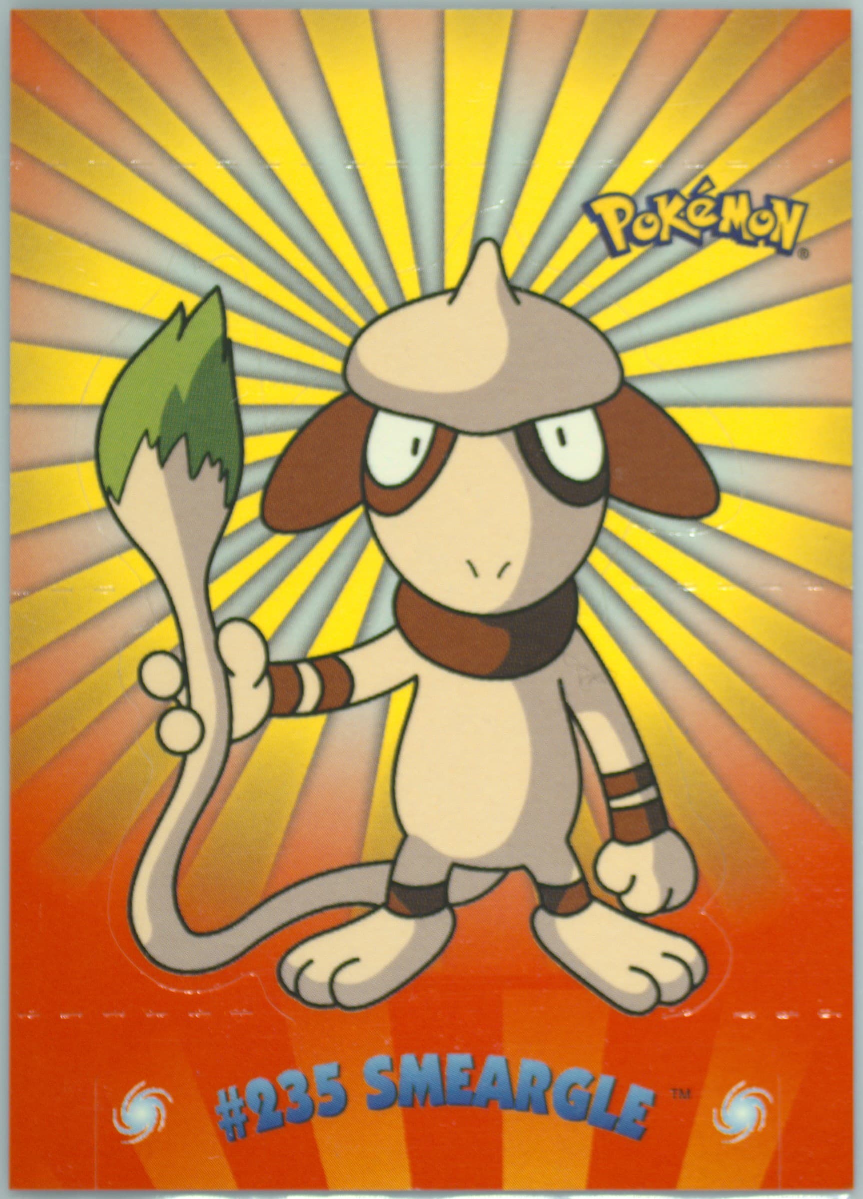 Smeargle (9) 2001 Topps Pokemon Johto Series 1 Pop-Up