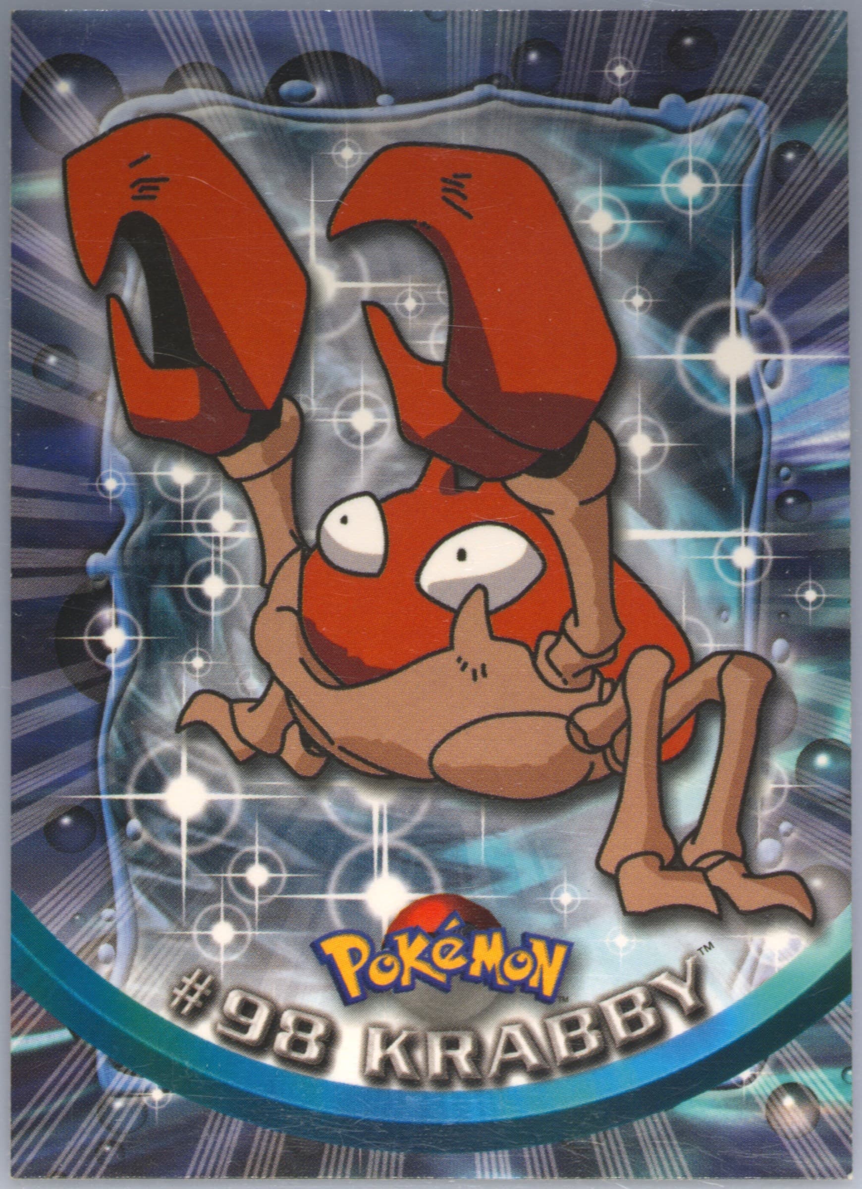 Krabby (98) 2000 Topps Pokemon TV Animation Series 2