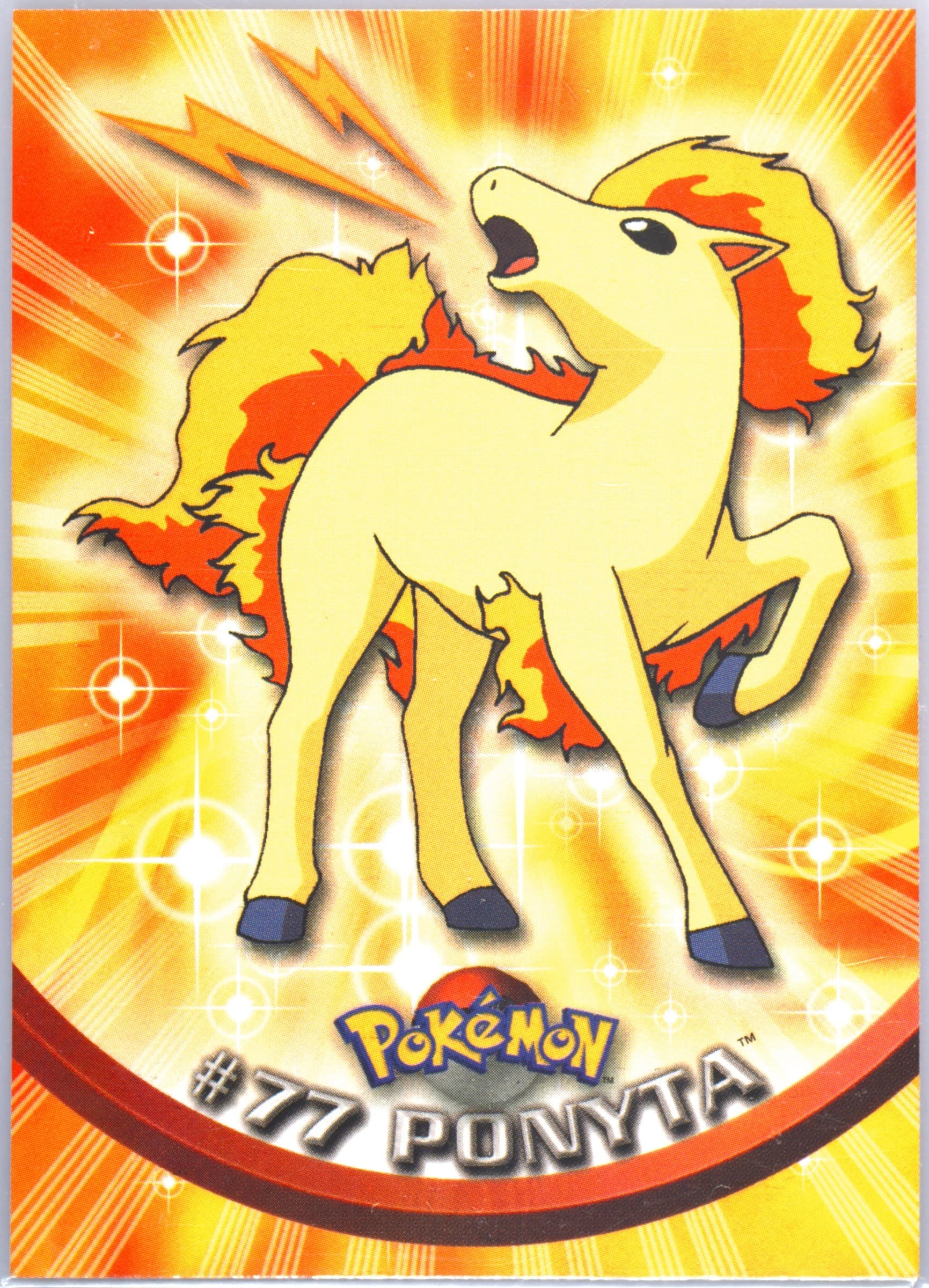 Ponyta (77) 2000 Topps Pokemon TV Animation Series 2