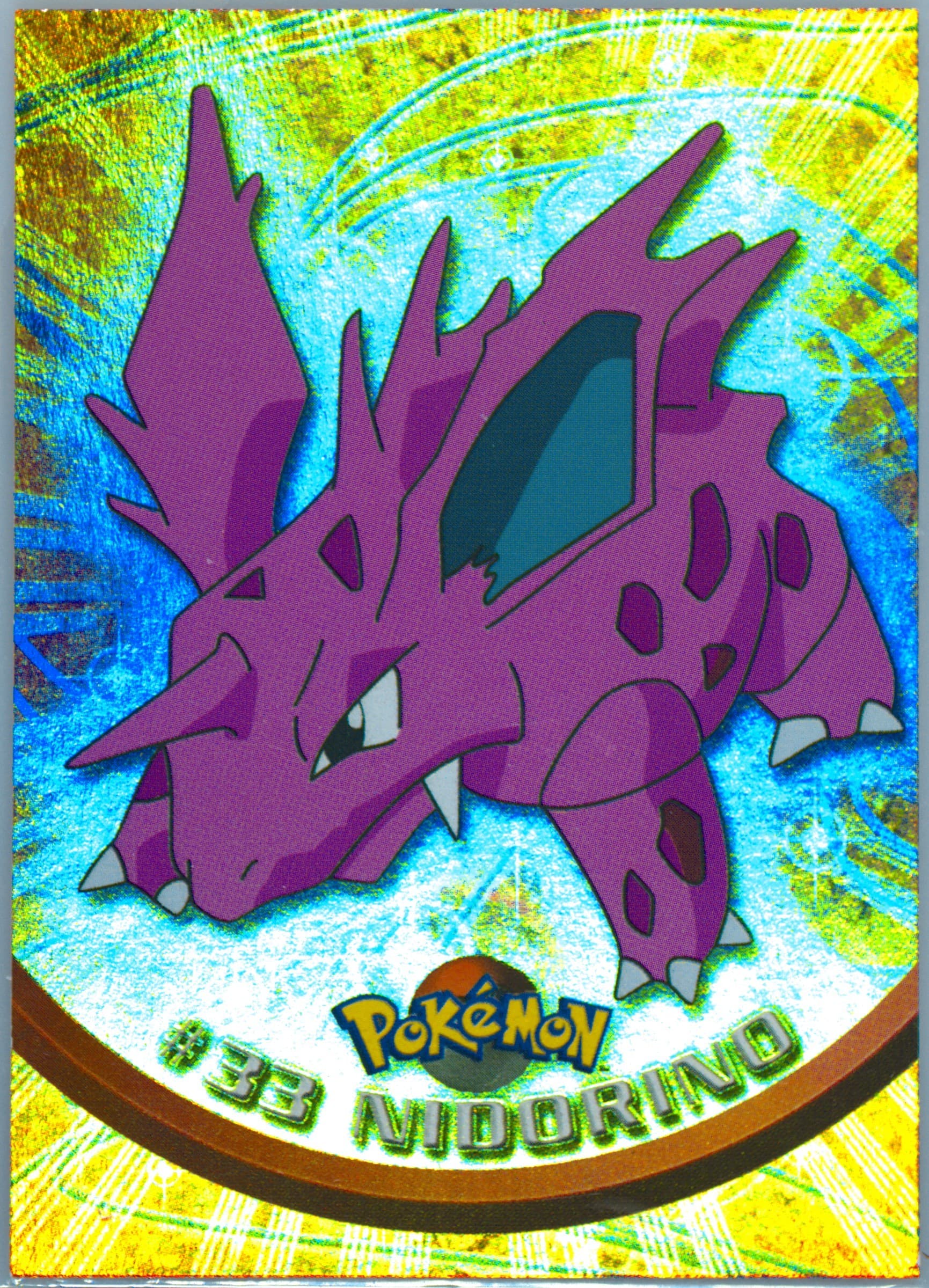 Nidorino Rainbow Foil (33) 1999 Topps Pokemon TV