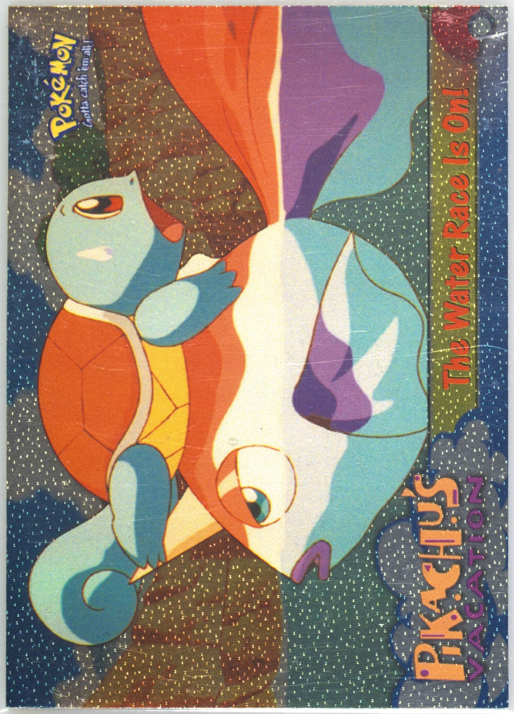 Movie Edition The Water Race Is on-Foil (47) 1999 Topps Pokemon the Movie Edt