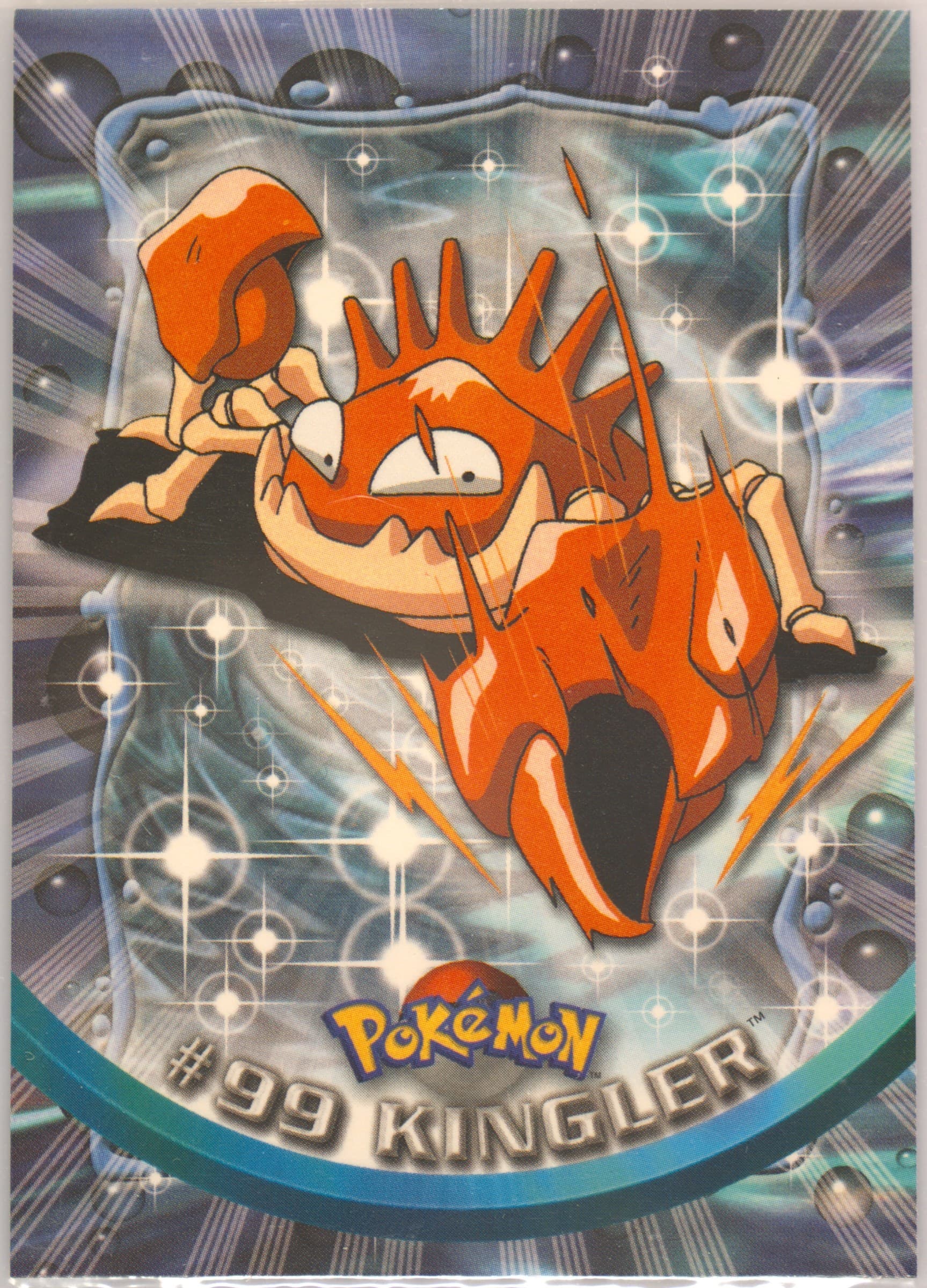 Kingler (99) 2000 Topps Pokemon TV Animation Series 2