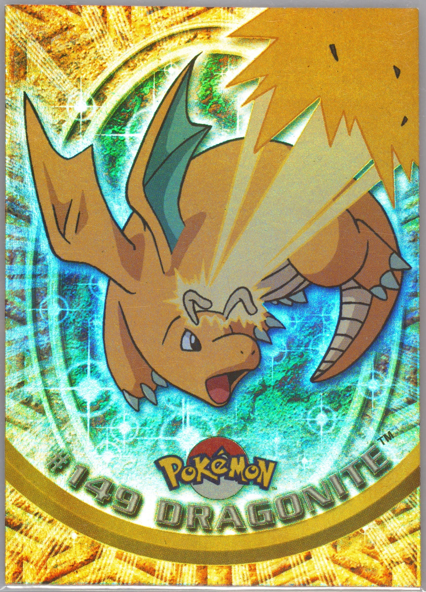 Dragonite Rainbow Foil (149) 2000 Topps Pokemon TV Animation Series 3
