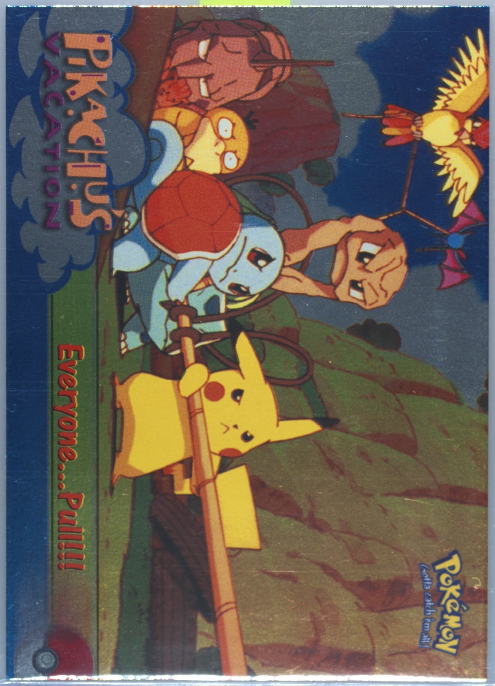 Movie Edition Everyone...Pull!!!-Foil (52) 1999 Topps Pokemon the Movie Edt