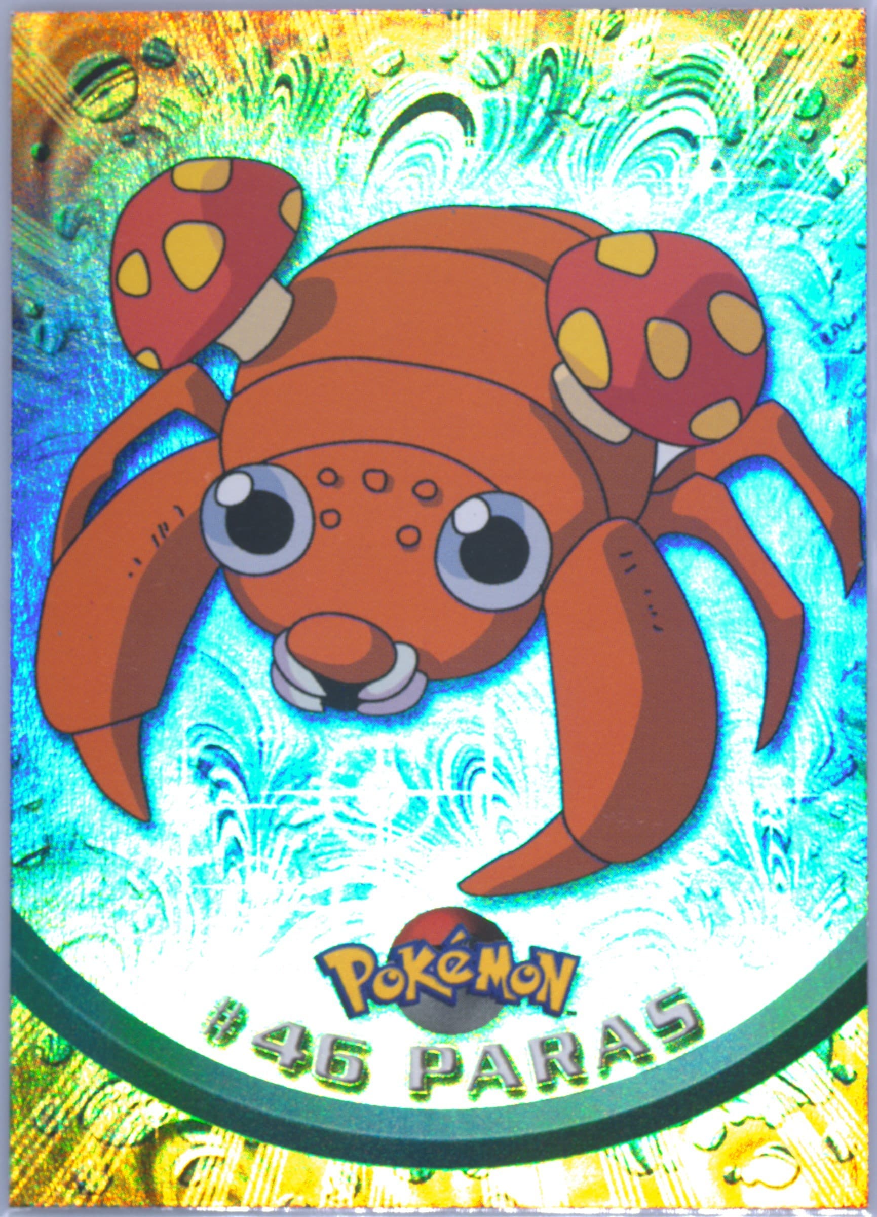 Paras Rainbow Foil (46) 1999 Topps Pokemon TV