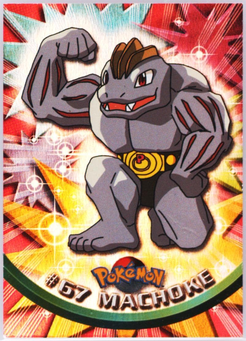 Machoke Rainbow Foil (67) 1999 Topps Pokemon TV