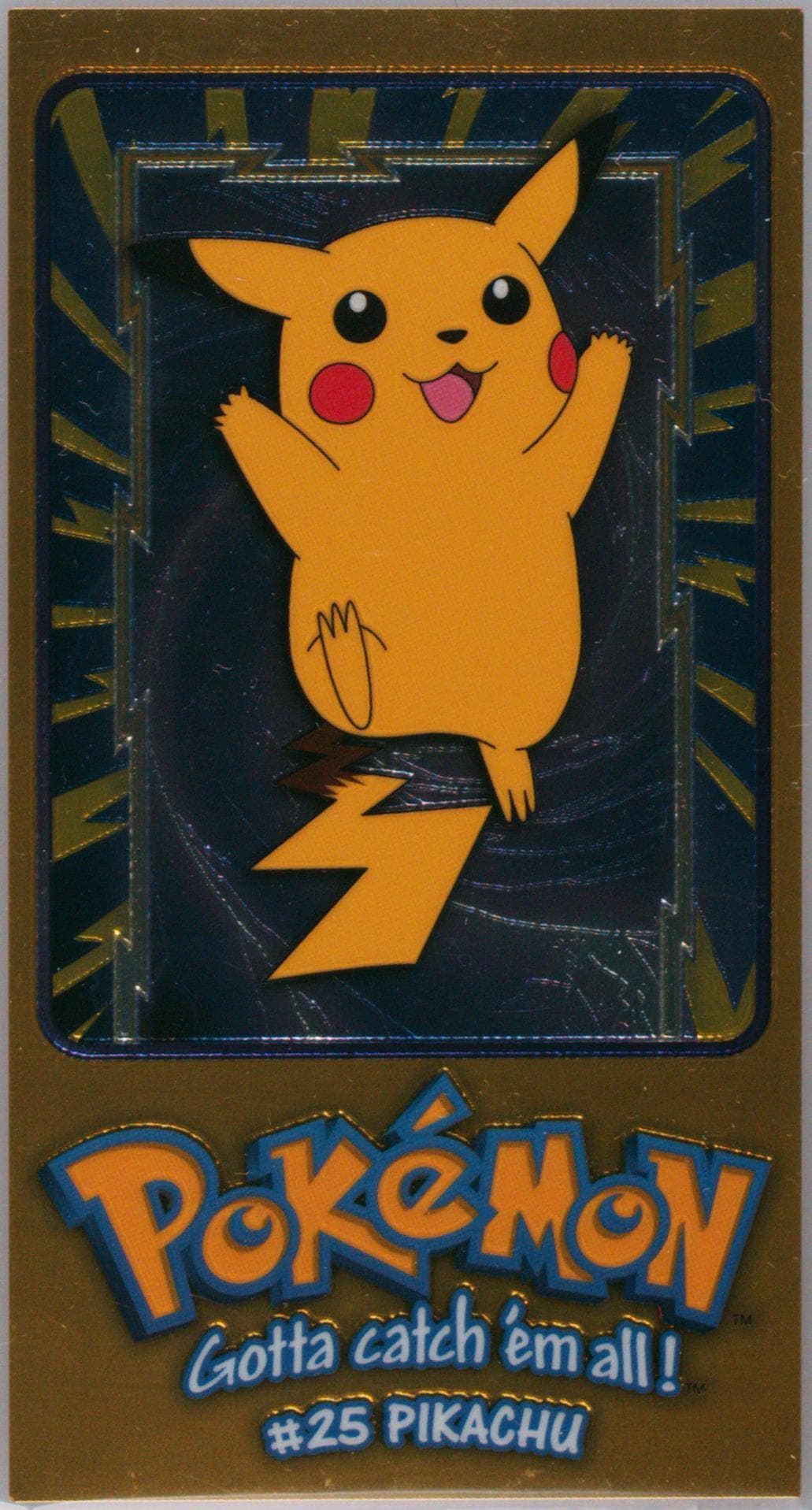 Pikachu (1) 1999 Topps Pokemon TV Animation Series 1 Oversized Tin Toppers
