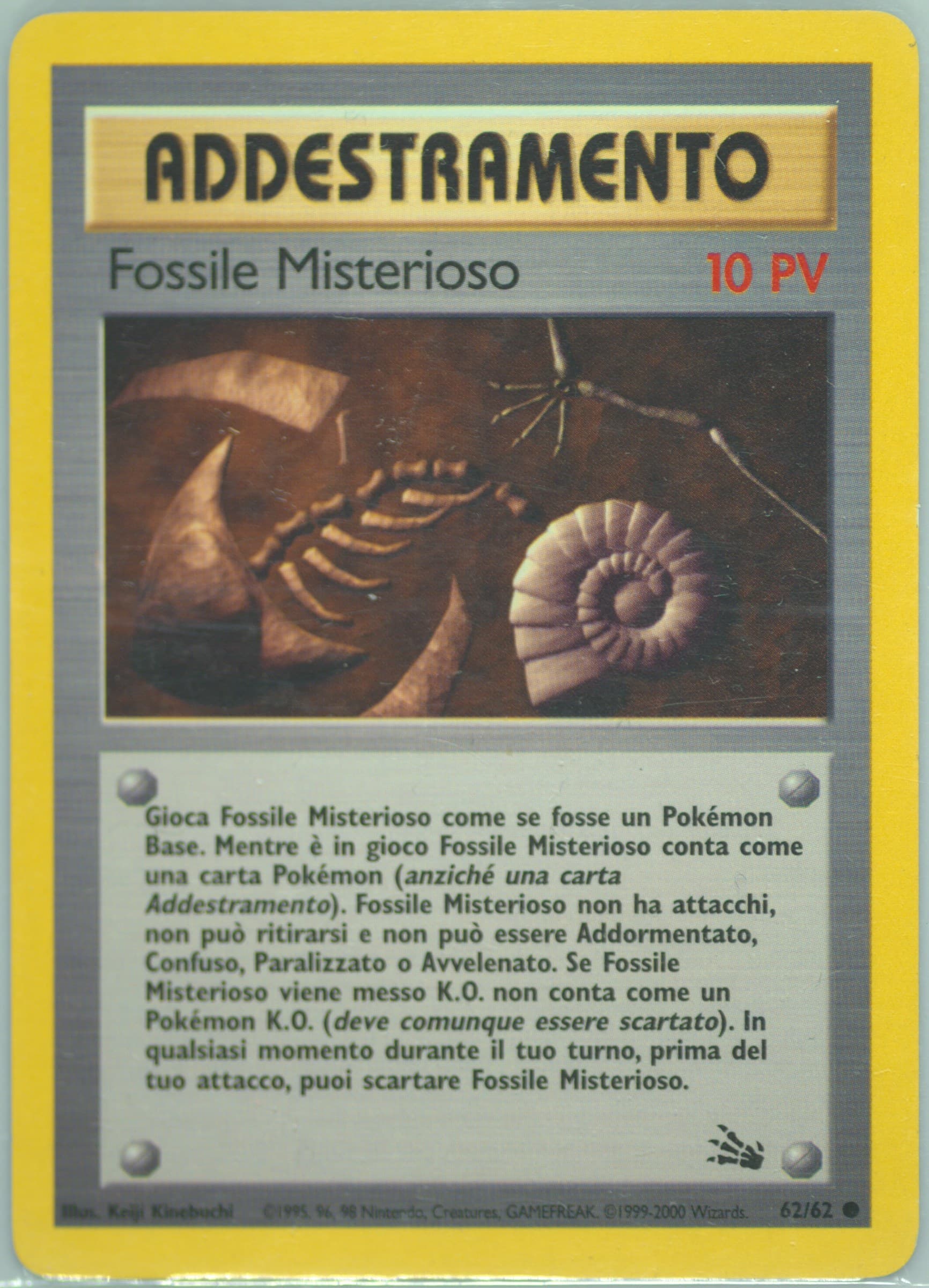 Fossile Misterioso (62) 2000 Pokemon Italian Fossil