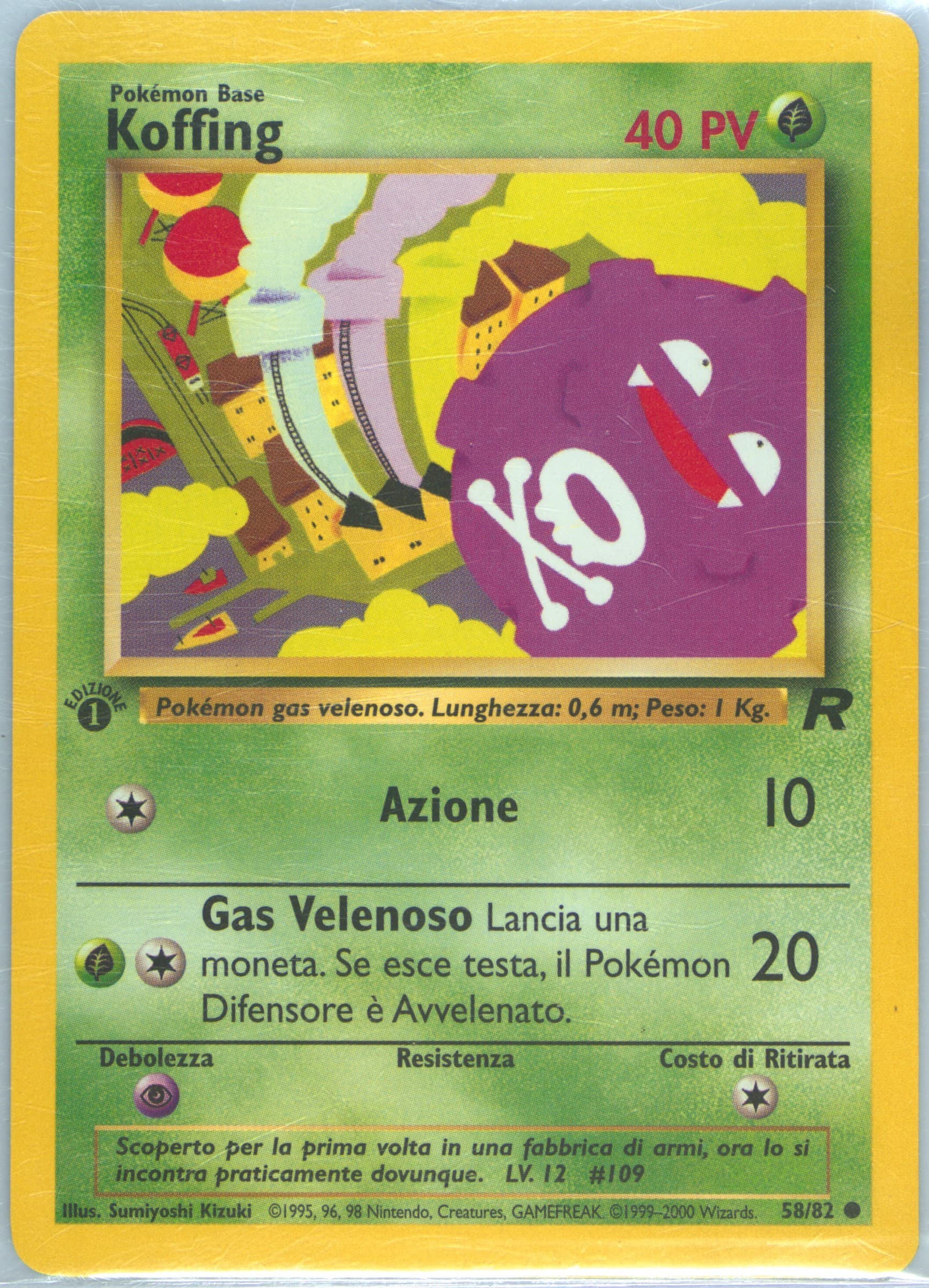 Koffing 1st Edition (58) 2001 Pokemon Italian Rocket