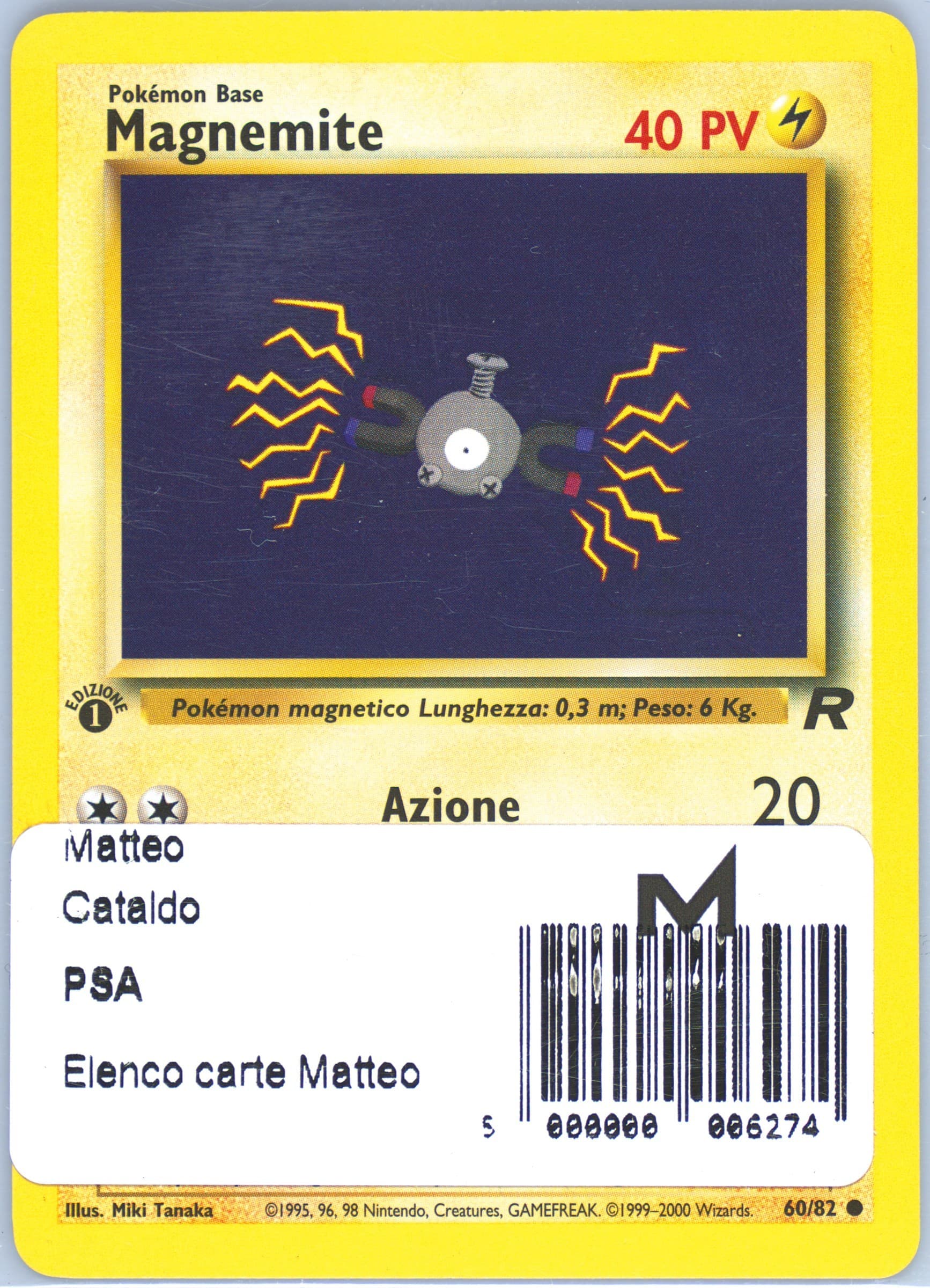 Magnemite 1st Edition (60) 2001 Pokemon Italian Rocket